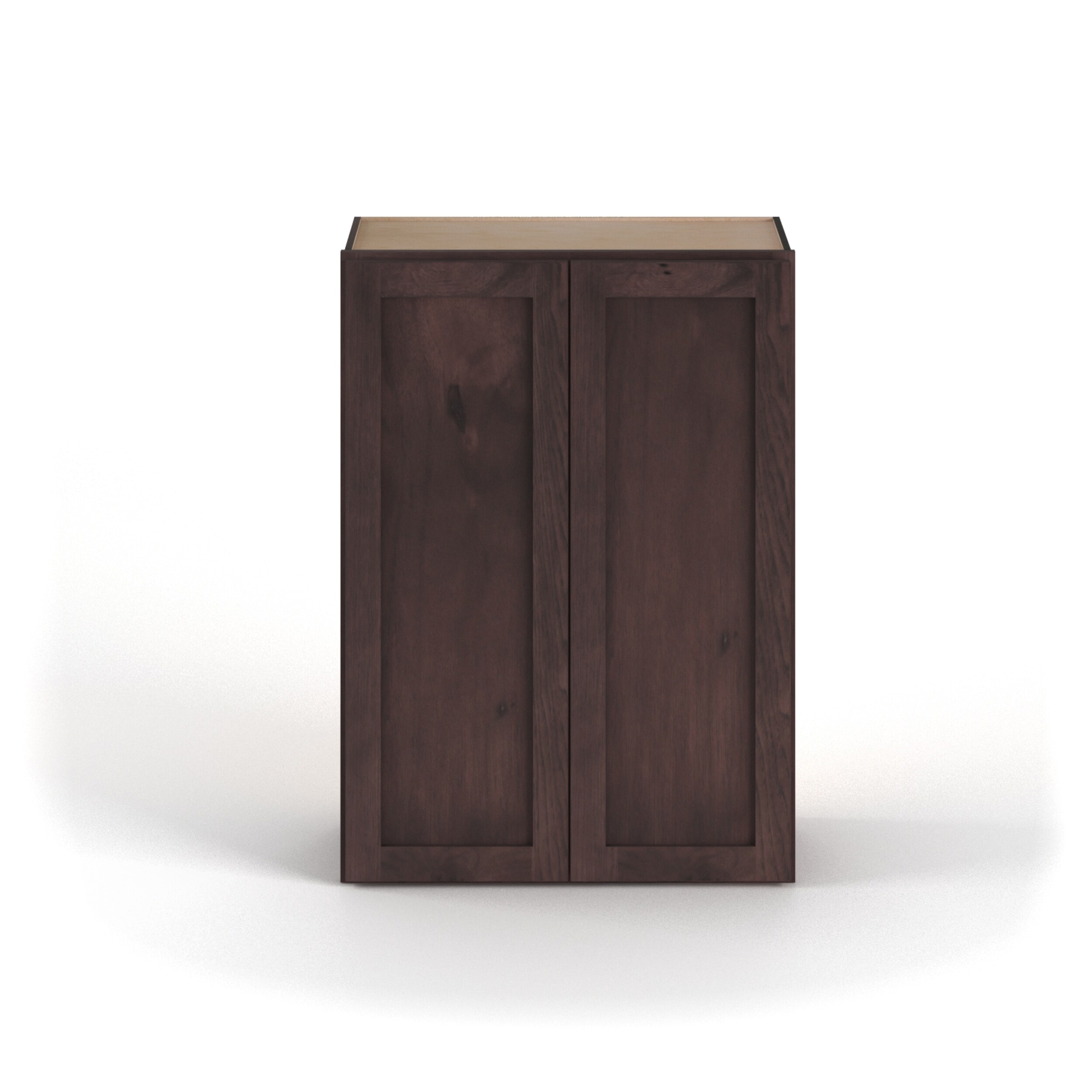 Valleywood Cabinetry 30-in W x 36-in H x 12-in D Rustic Hickory Wall Ready To Assemble Plywood Cabinet (Flat Panel Shaker Door Style)