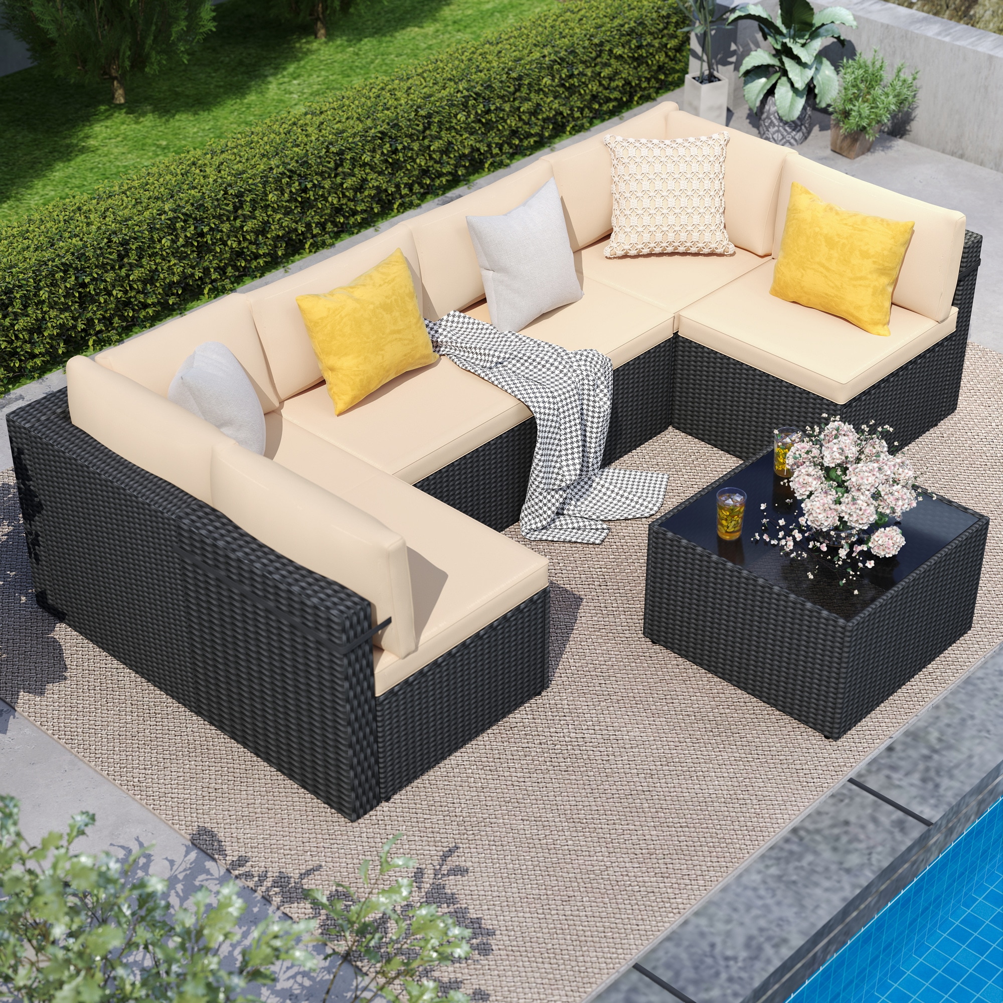 PamaPic TB-7JT-B-WL1 Patio-Sofas-Daybeds - View #3