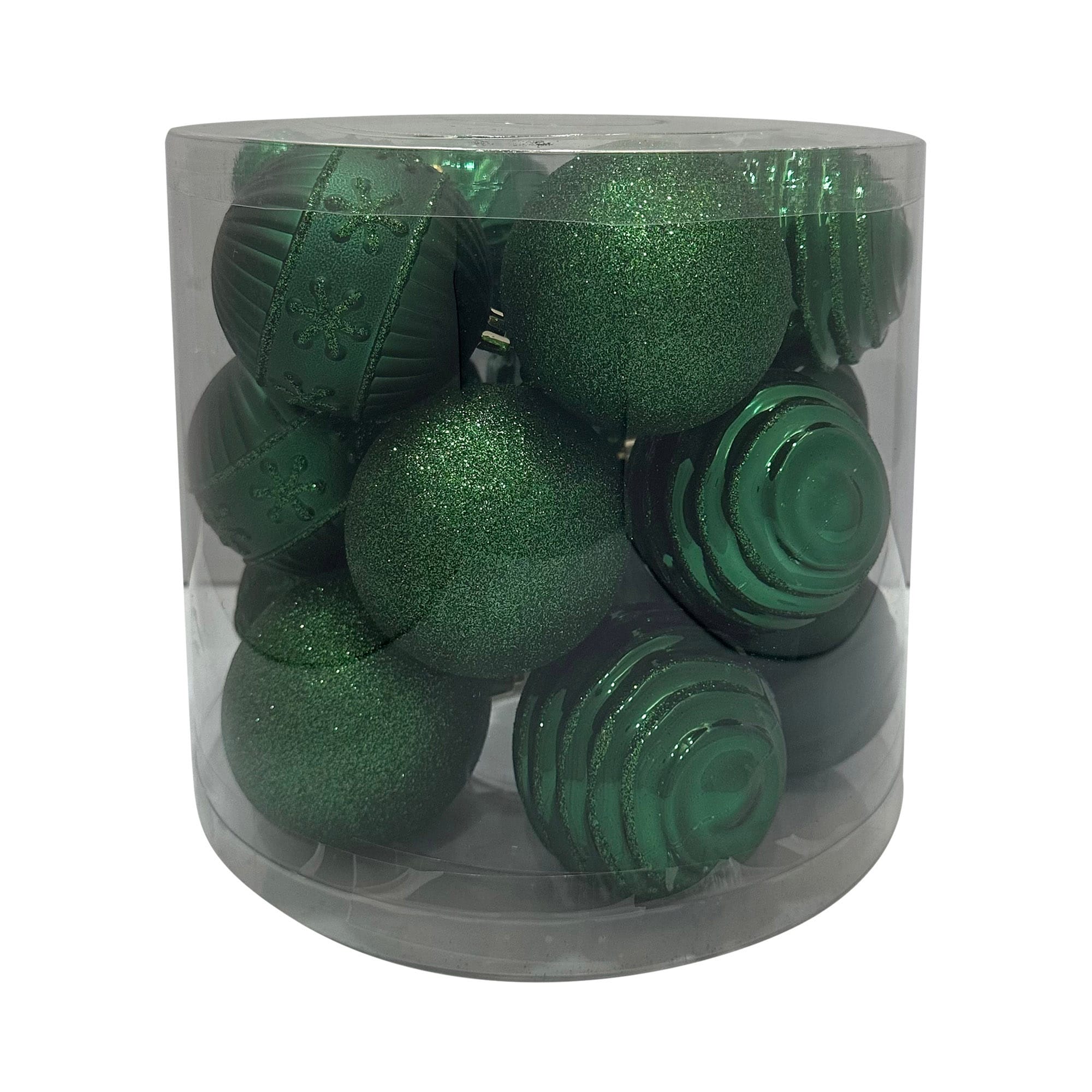 Holiday Living 18-pack Dark Green Christmas Ornament Set