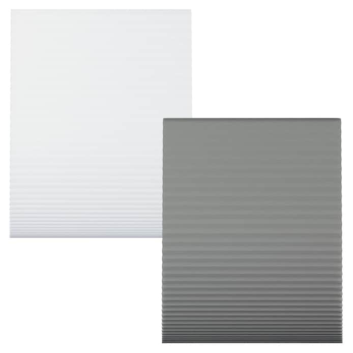 Project Source  Gray Blackout & White Light Filtering 36-in x 72-in Cordless Temporary Shade Set