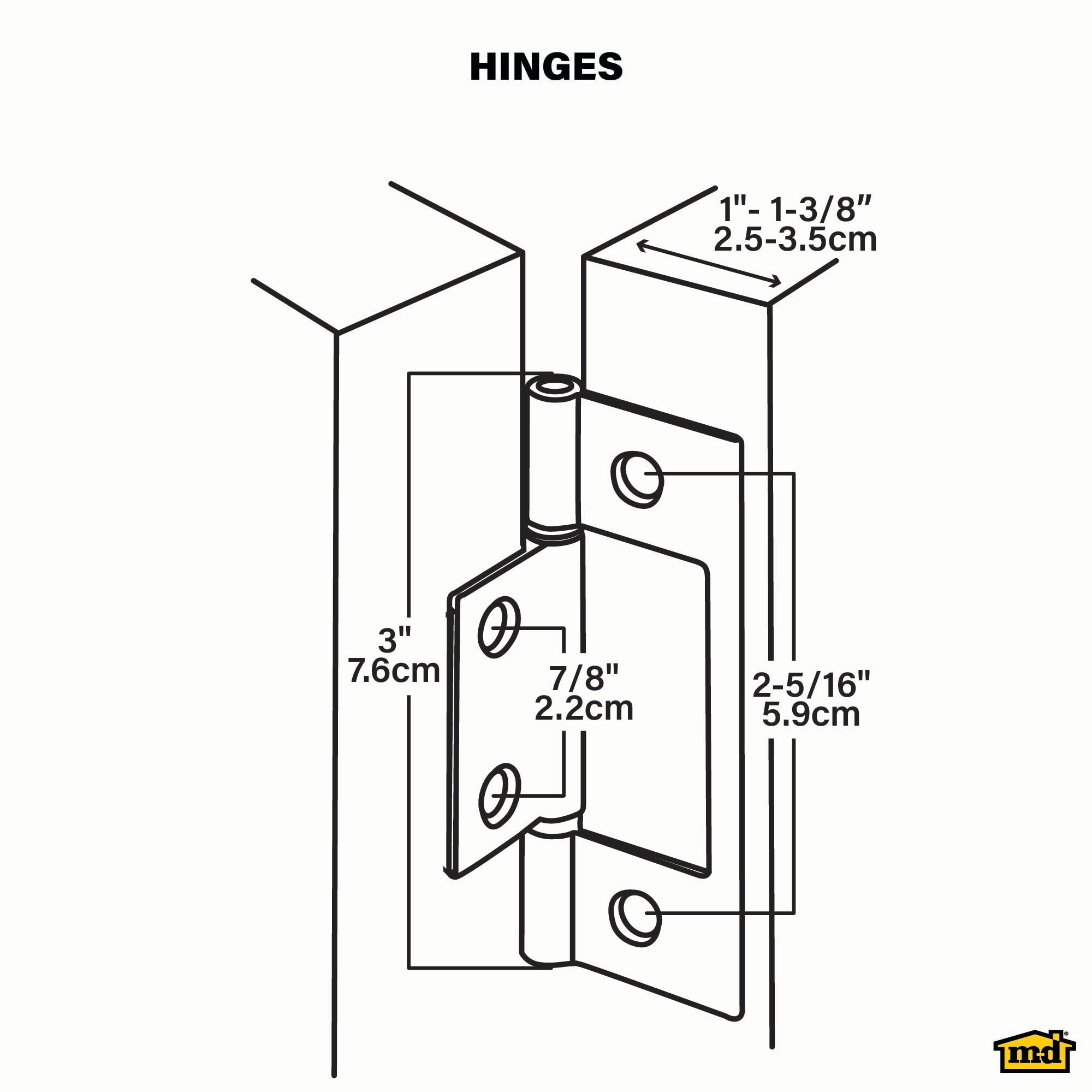 M-D 45116 Bifold-Closet-Door-Hinges - View #2