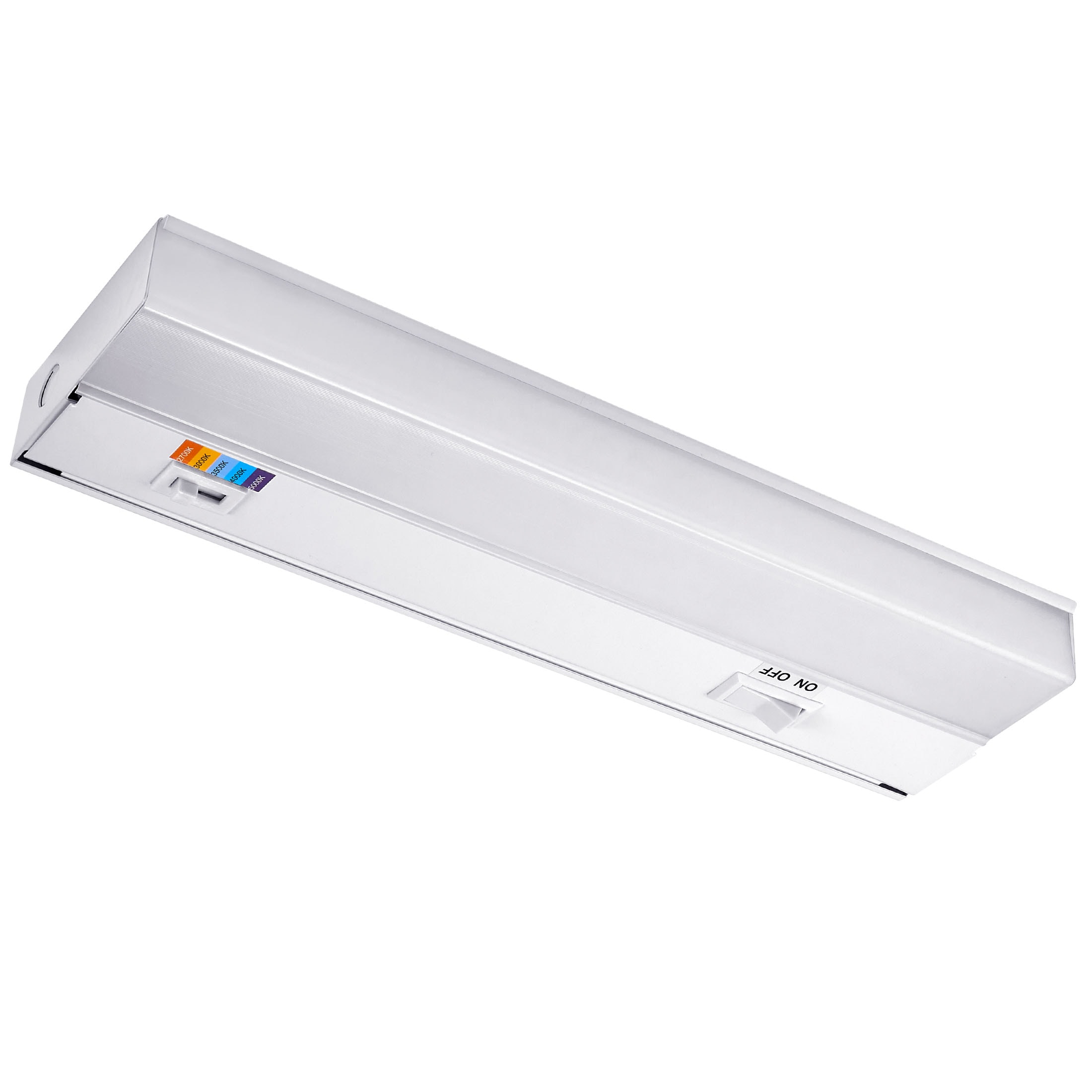 12" White Gloss LED Under Cabinet Light with Color Changing