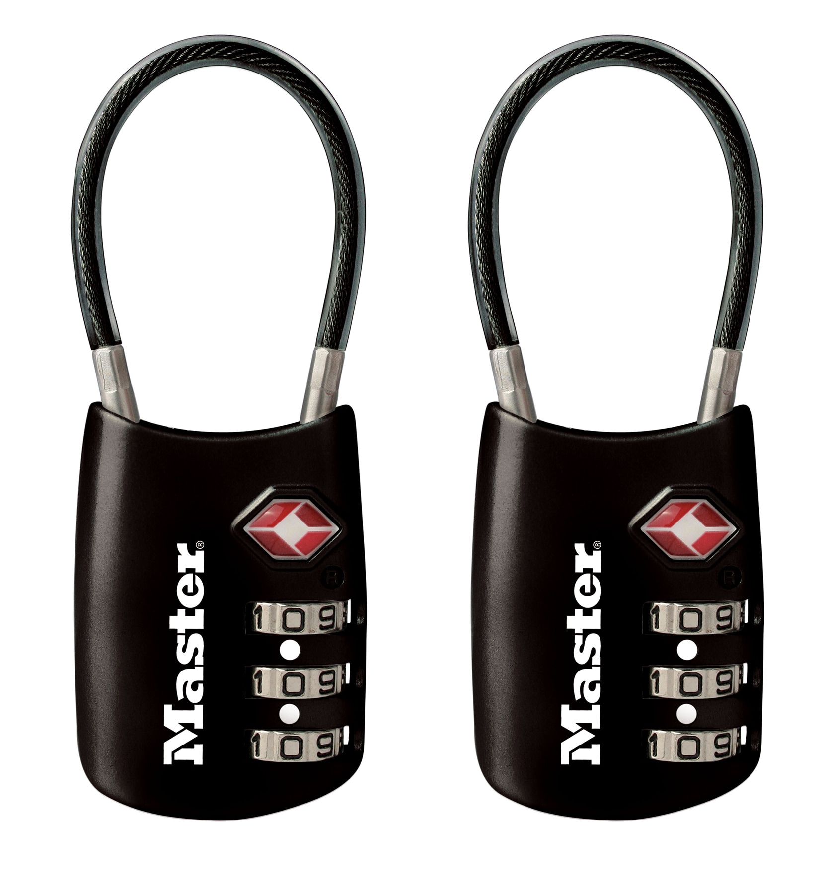 2× TSA Approved Brass 3-Dial Combination Lock Luggage Travel Password Padlock 
