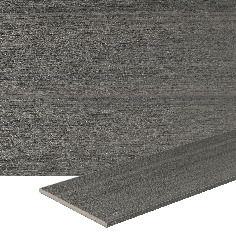 TimberTech FBE12ST Prime+ 1/2-in x 12-in x 12-ft Composite Sea Salt Gray Fascia deck board