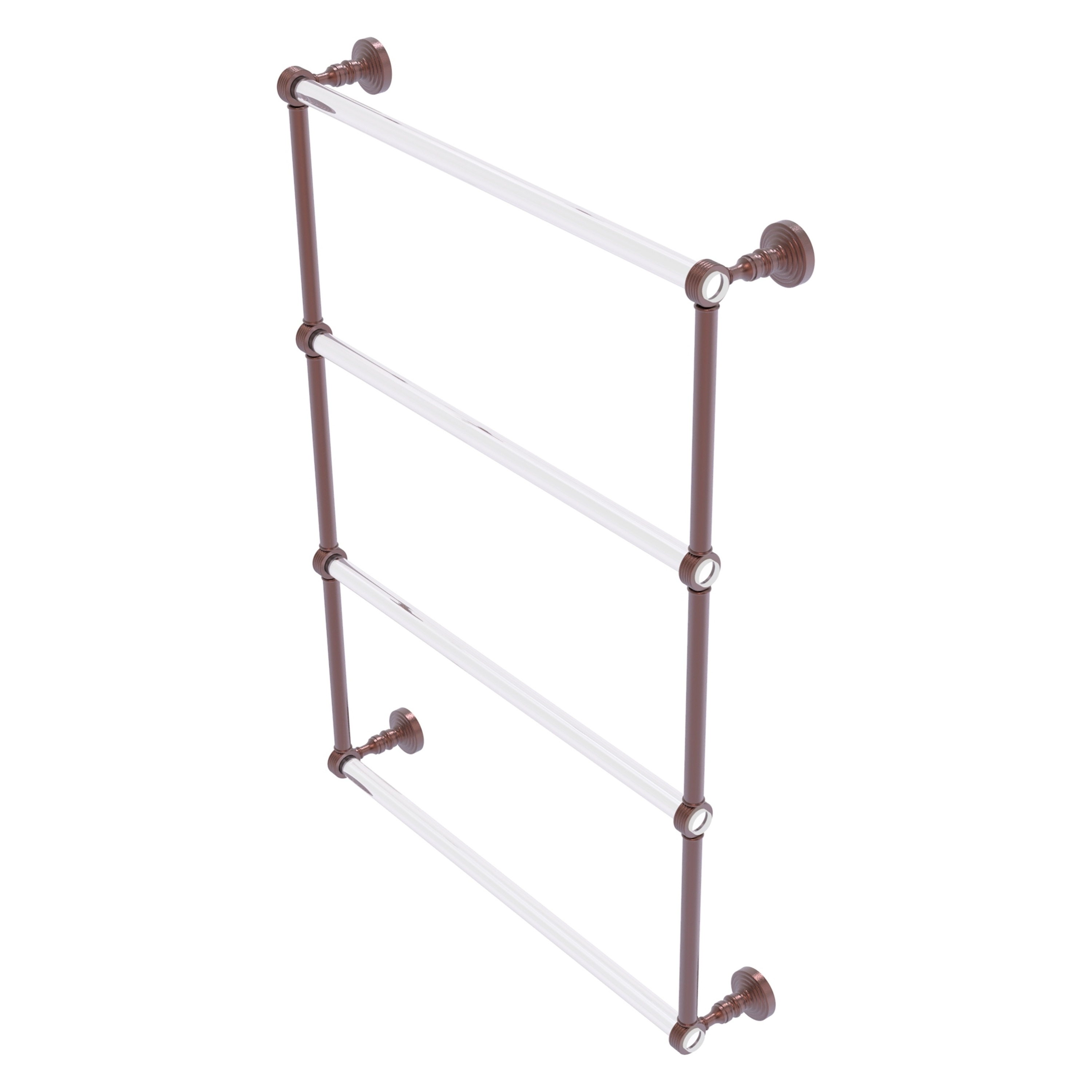 Allied Brass PG-28G-24-CA Pacific Grove 24-in double Antique Copper Wall mount 4-tier Towel Bar