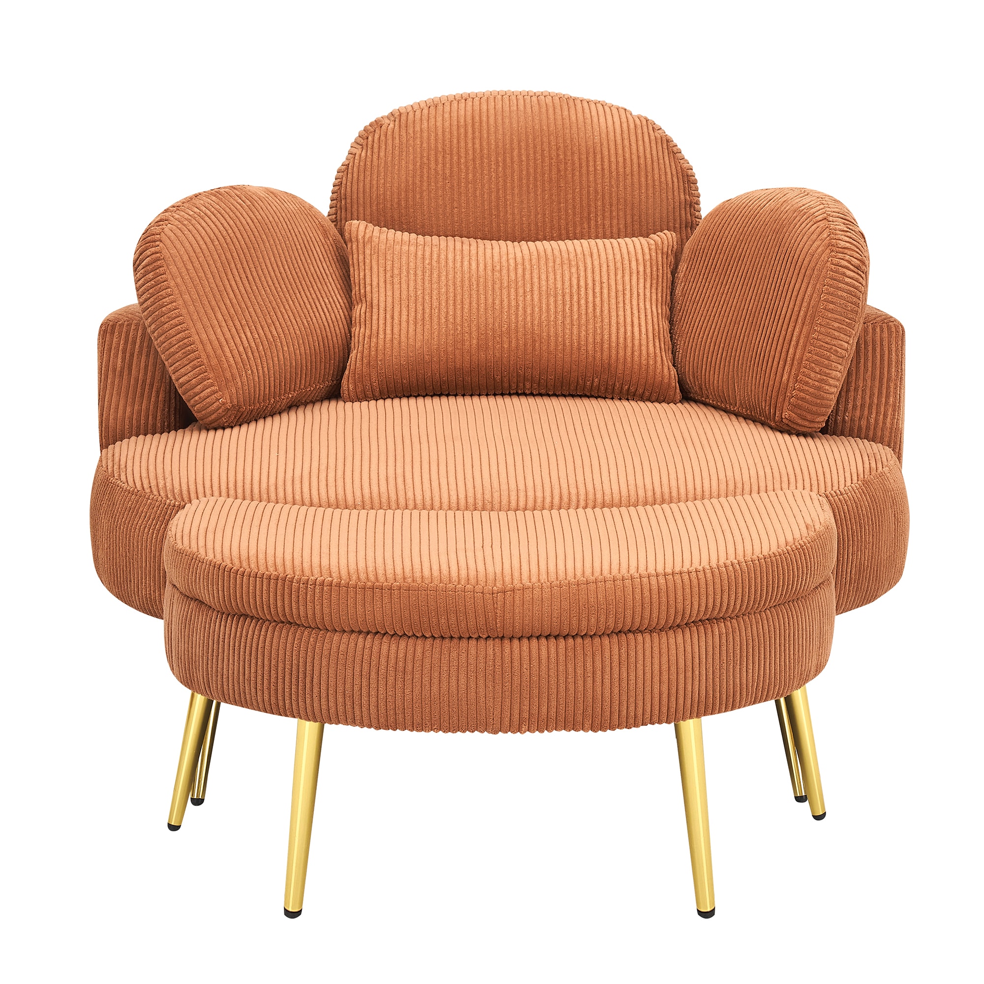 Bybafun YD2700066 45-in Modern Orange Reclining Sofa