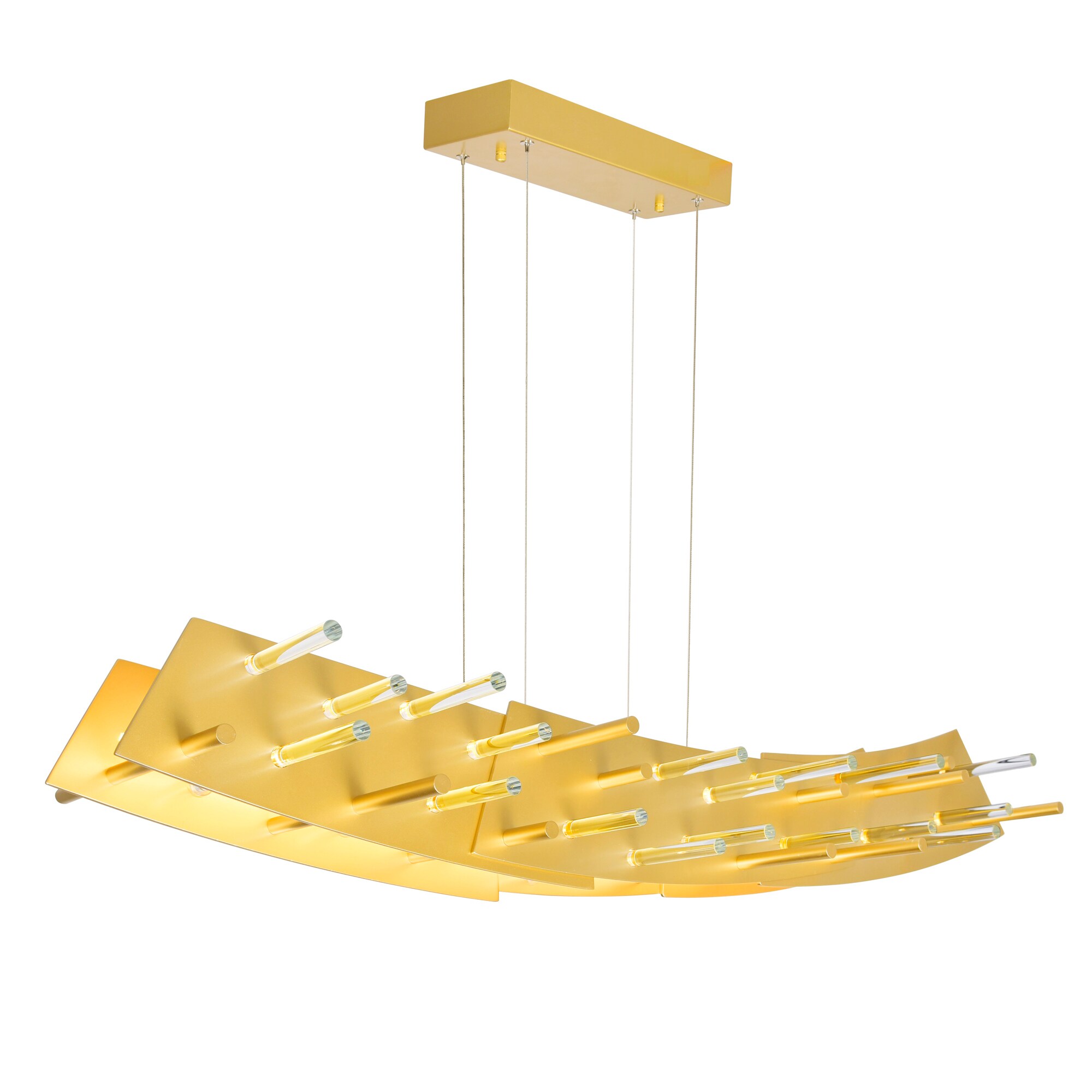 CWI Lighting 1244P40-602 Gondola 1 -Light Multiple finishes Gold Modern/contemporary Integrated LED For Use in Bathrooms, Bedrooms, Dining Rooms, Foyers, Kitchens, Living Rooms Chandelier