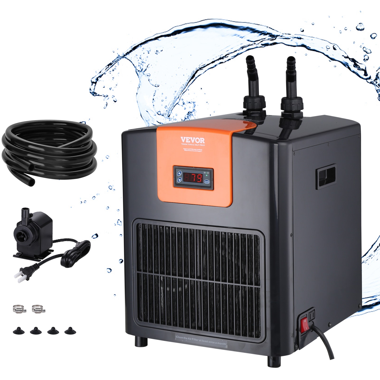 VEVOR 1/4-HP Hydroponic Water Chiller 1-Speed Indoor/Outdoor Portable Evaporative Cooler (Motor Included) HWQLQQJR025HPISABV1 Sansujyuku sansujyuku.com