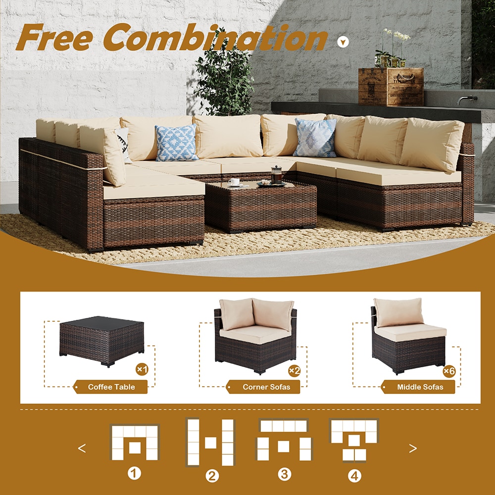 UPHA TBSF-AB2C-BEIGE Patio-Conversation-Sets - View #5