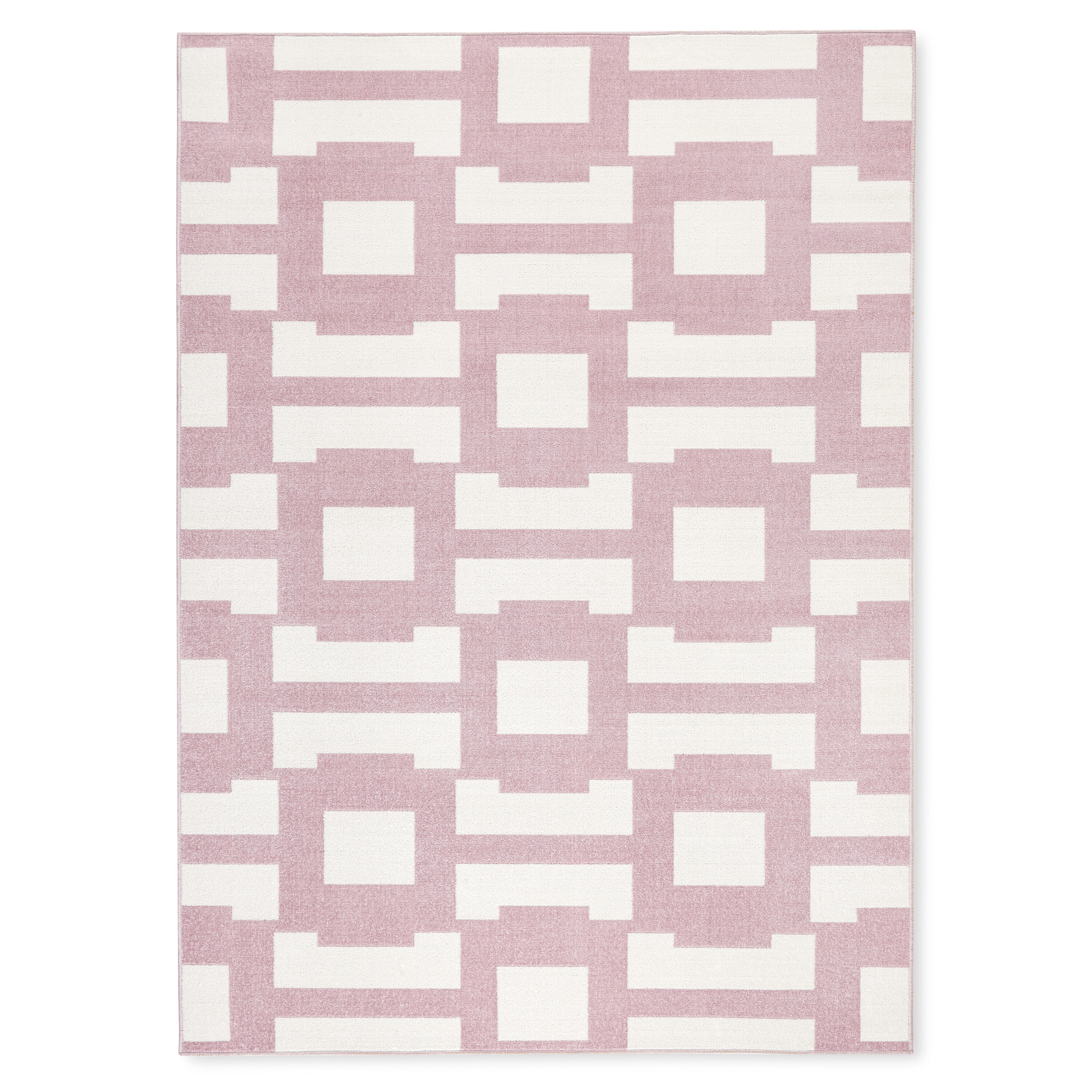 Tommy Bahama 2A-40147-350 ISLA 6 x 9 (ft) Loomed Polypropylene Purple/Ivory Rectangular Indoor/Outdoor Geometric Mid-Century Modern Area rug