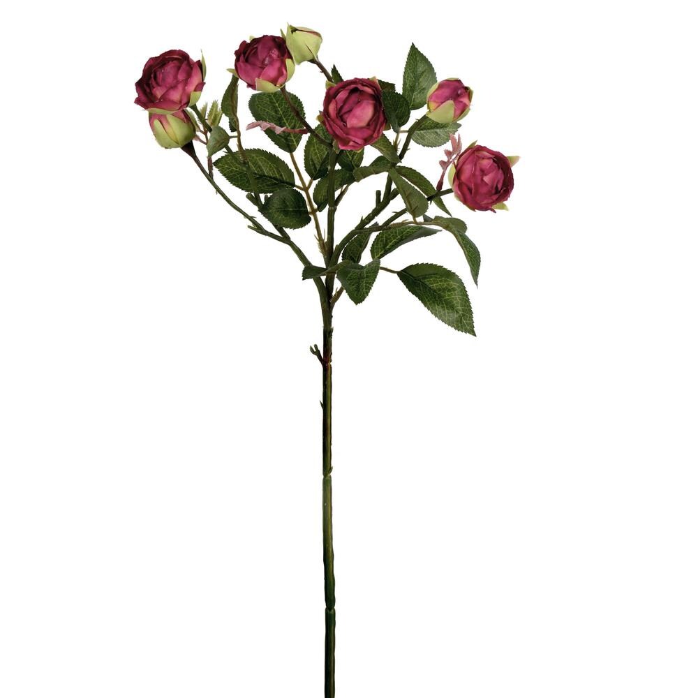 Vickerman 20.5-in Purple Indoor Artificial Rose Artificial Flower in ...