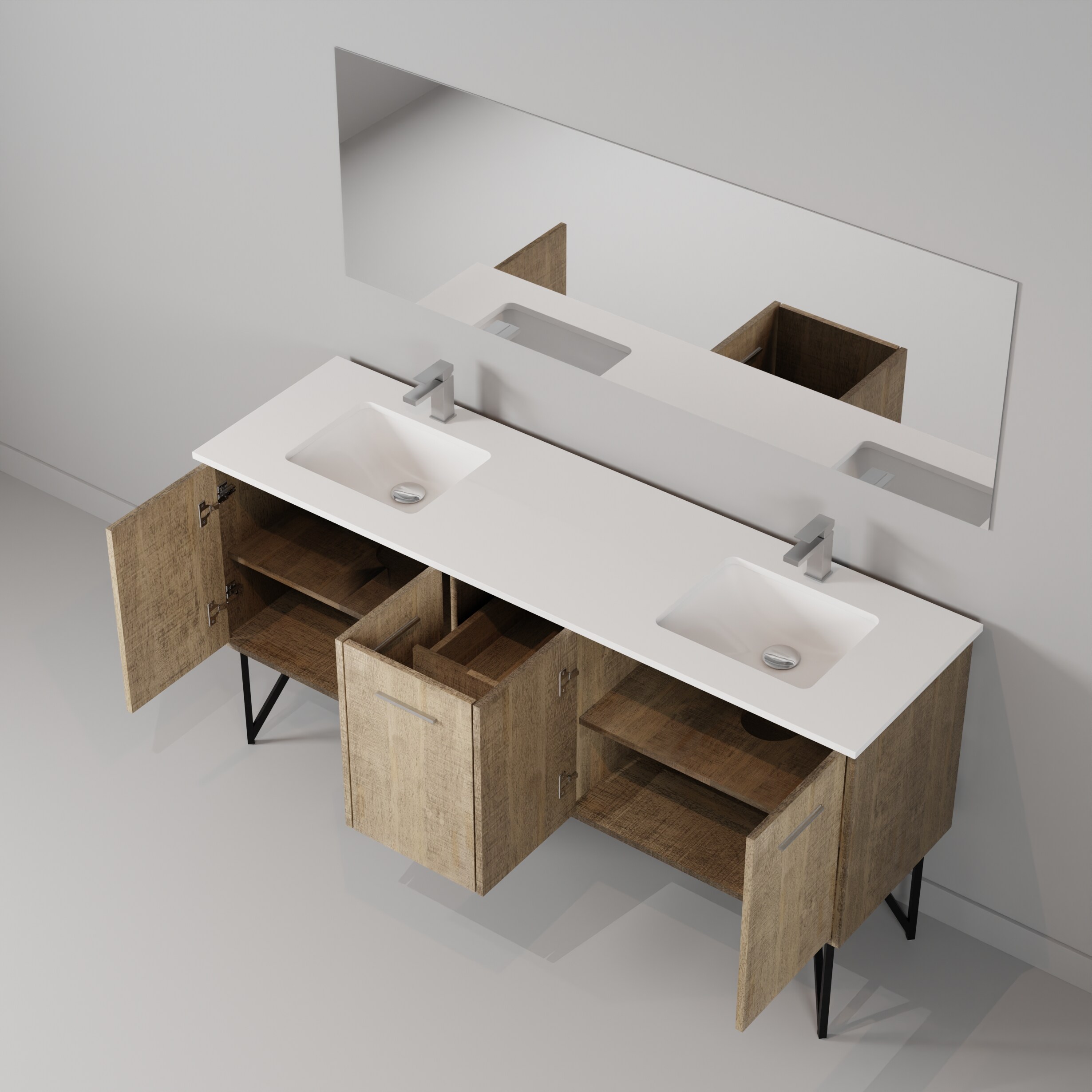 Lexora LLC72DKSOSM70FGM Bath-Vanity-Combo - View #7