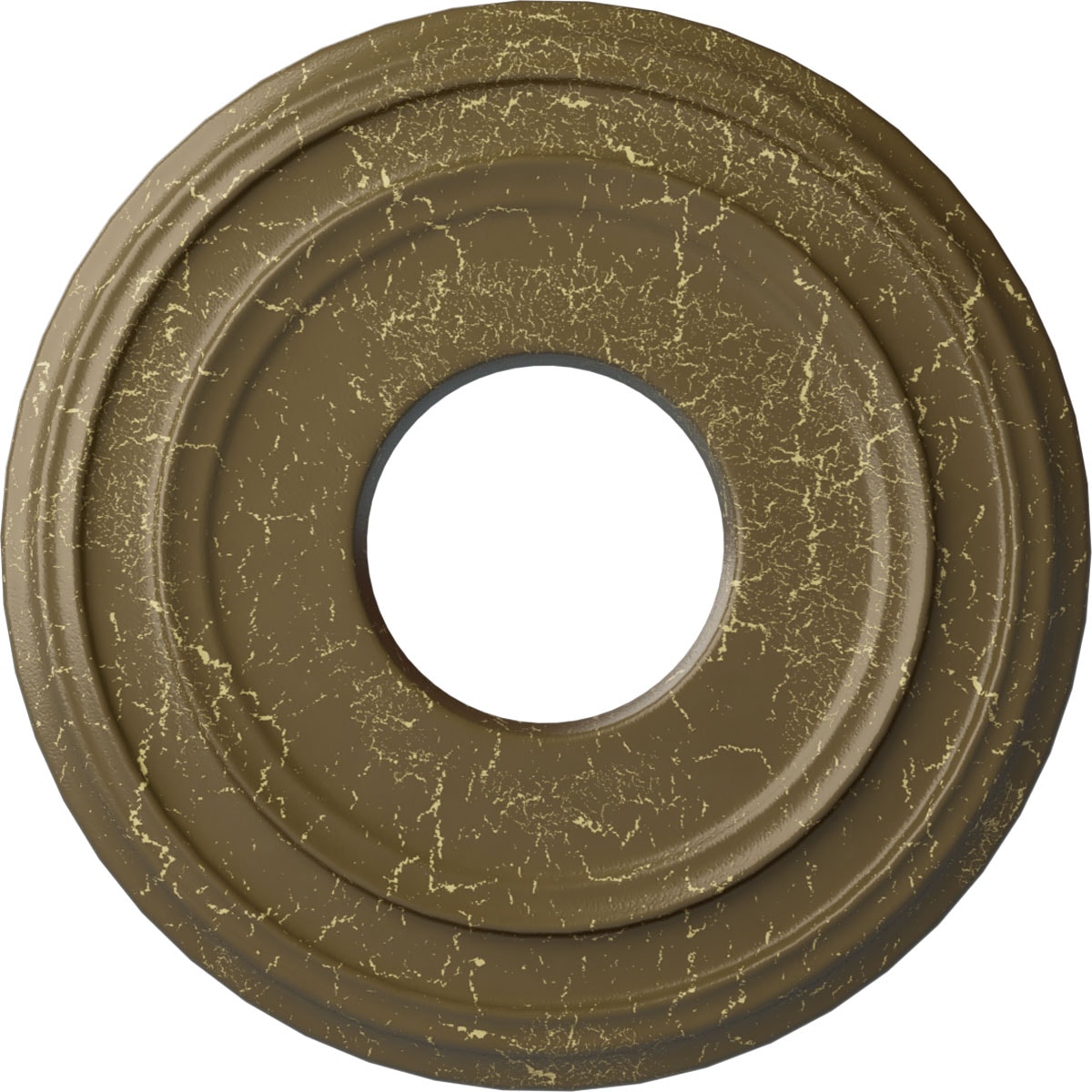 Ekena Millwork CM12CLMMC Classic 12.375-in W x 12.375-in L Painted Mississippi Mud Crackle Polyurethane Whole Ceiling Medallion