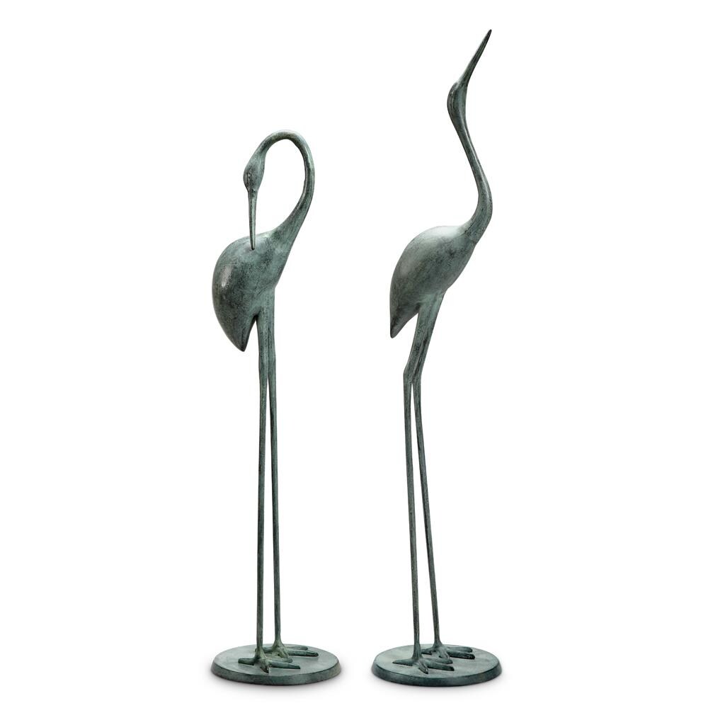 SPI Home 34280 36-Inches H x 8-Inches W Green Heron Garden Statue