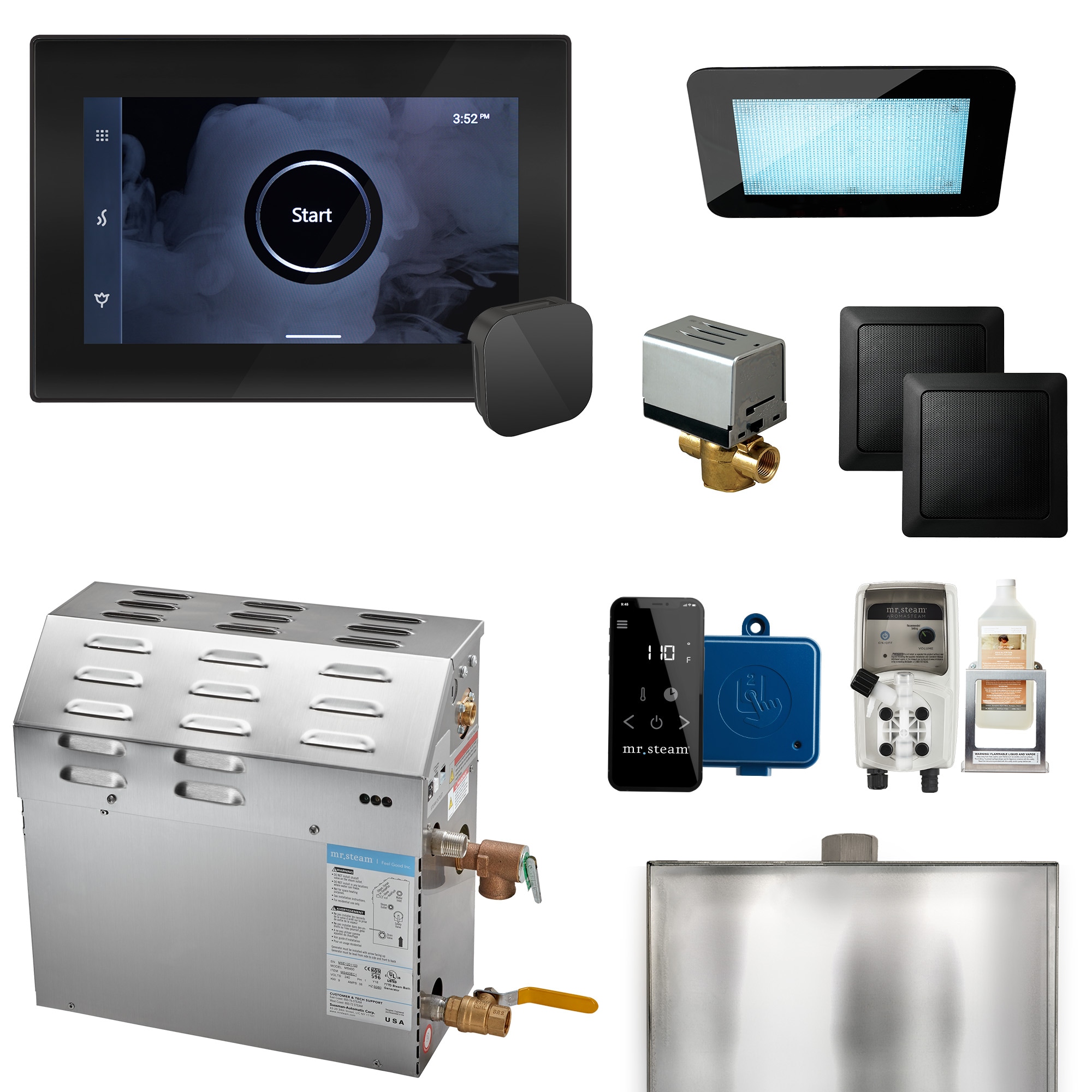 Mr. Steam 05C1ANIABEH 5000-watt Black Matte Black Steam Generator Control Kit