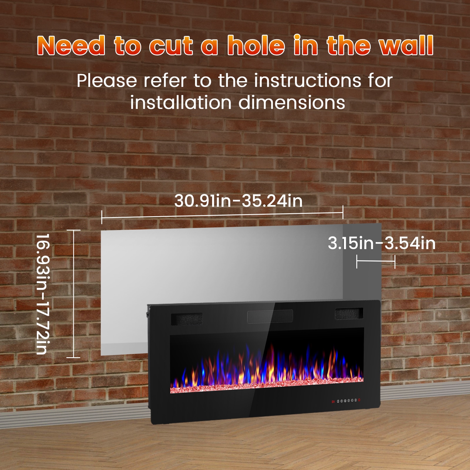 COWSAR LSFPC3-36 Electric-Fireplaces - View #5