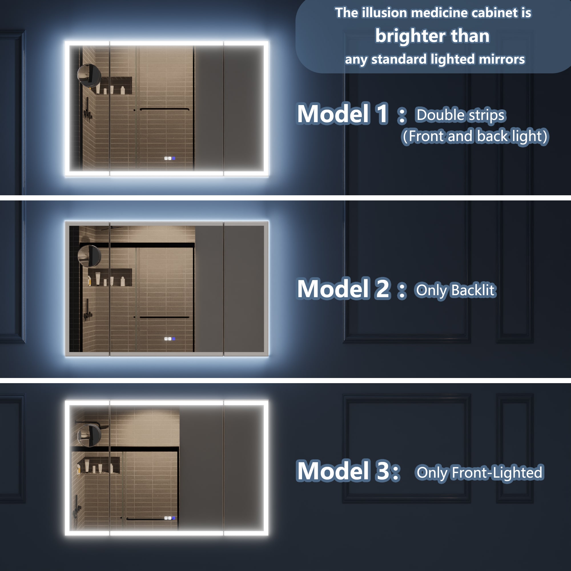 ExBrite EXBM5436V9FB Framed-Bath-Mirrors - View #5
