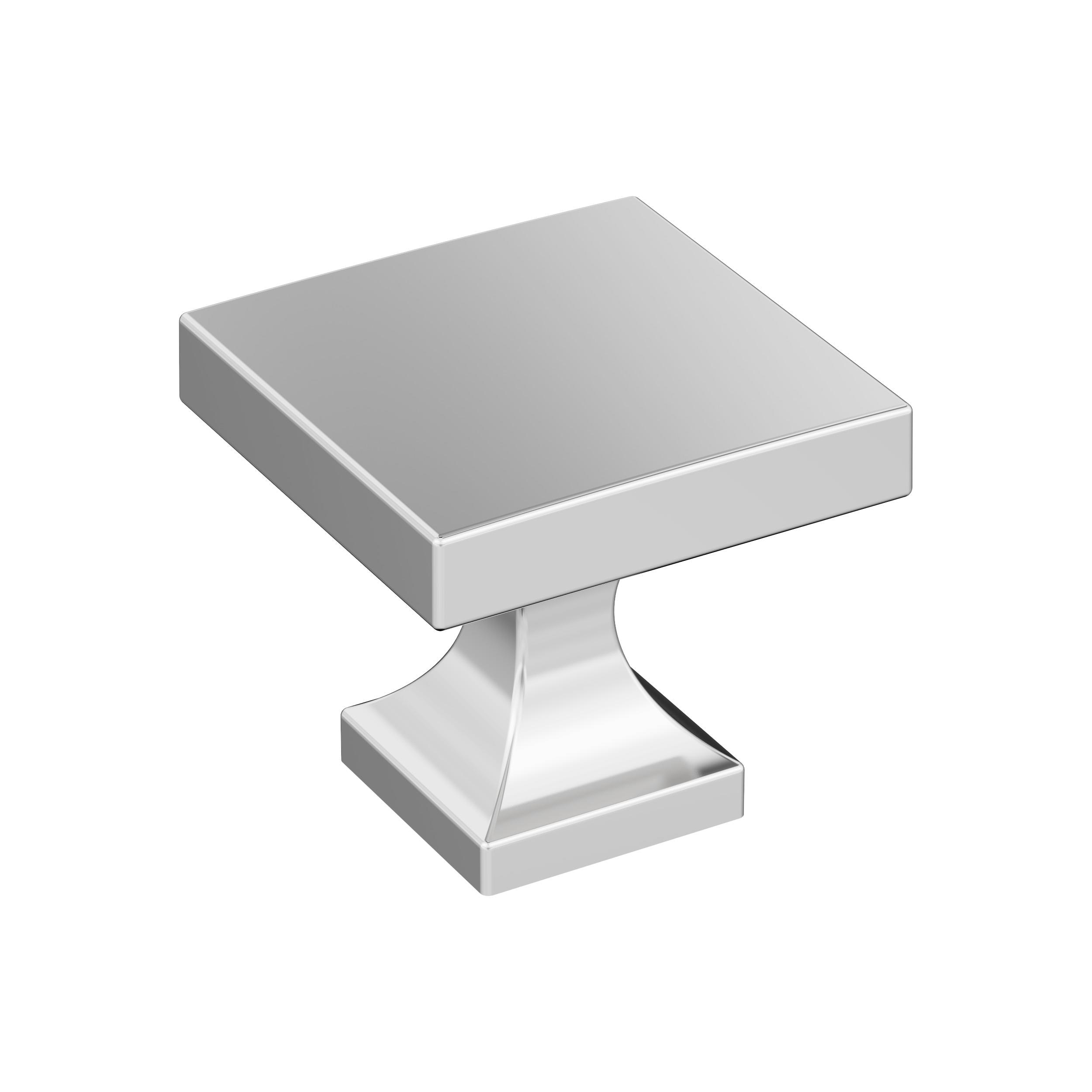 Amerock 25VMP3702426 Pedestal 1-1/16-in Polished Chrome Square Transitional Cabinet Knob 25 -Pack