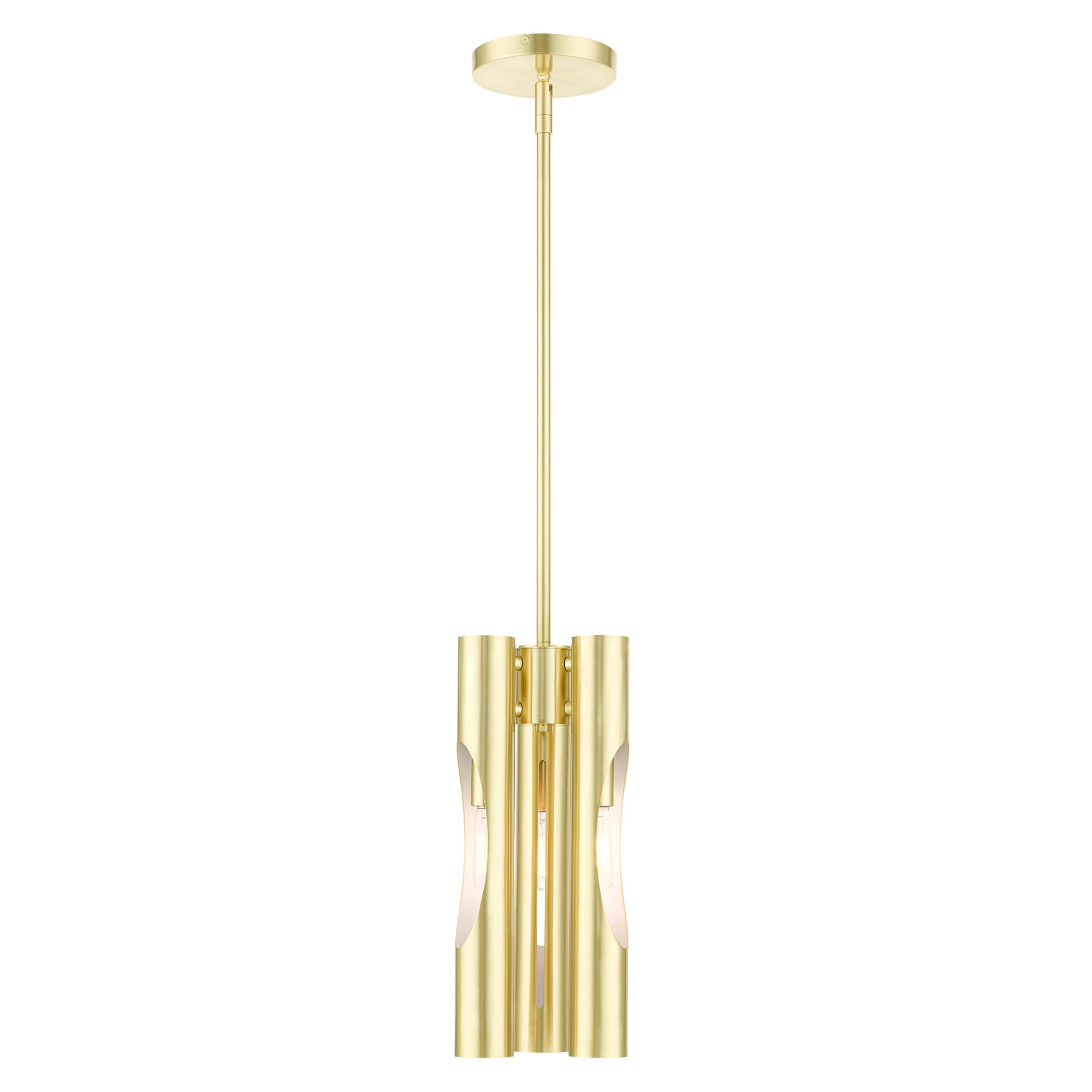 Livex Lighting 45913-12 Acra 3 -Light Satin Brass Modern/contemporary For Use in Bathrooms, Bedrooms, Dining Rooms, Foyers, Kitchens, Living Rooms Chandelier