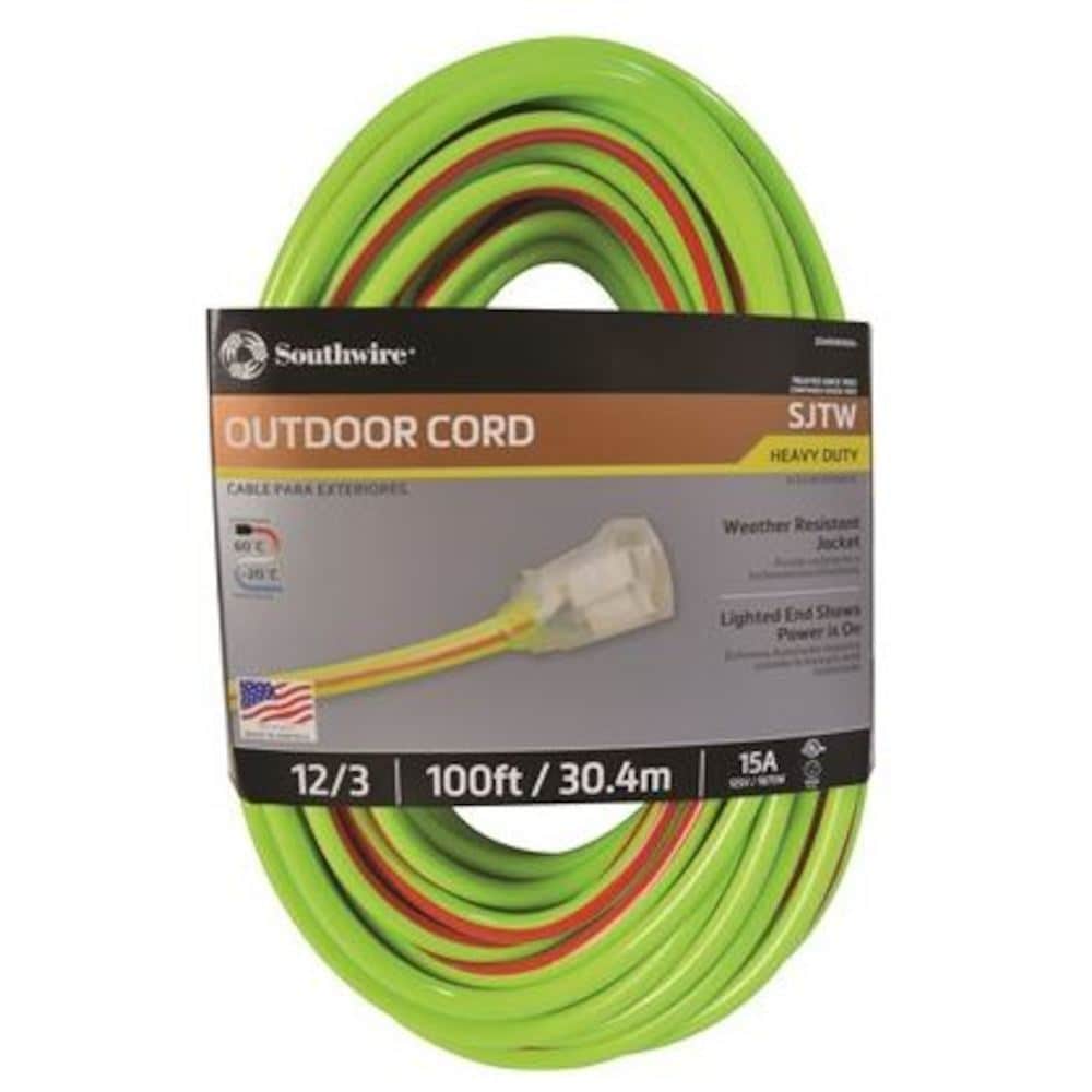 Southwire Stripes and Cool Colors 100-ft 12 / 3-Prong Outdoor Sjtw