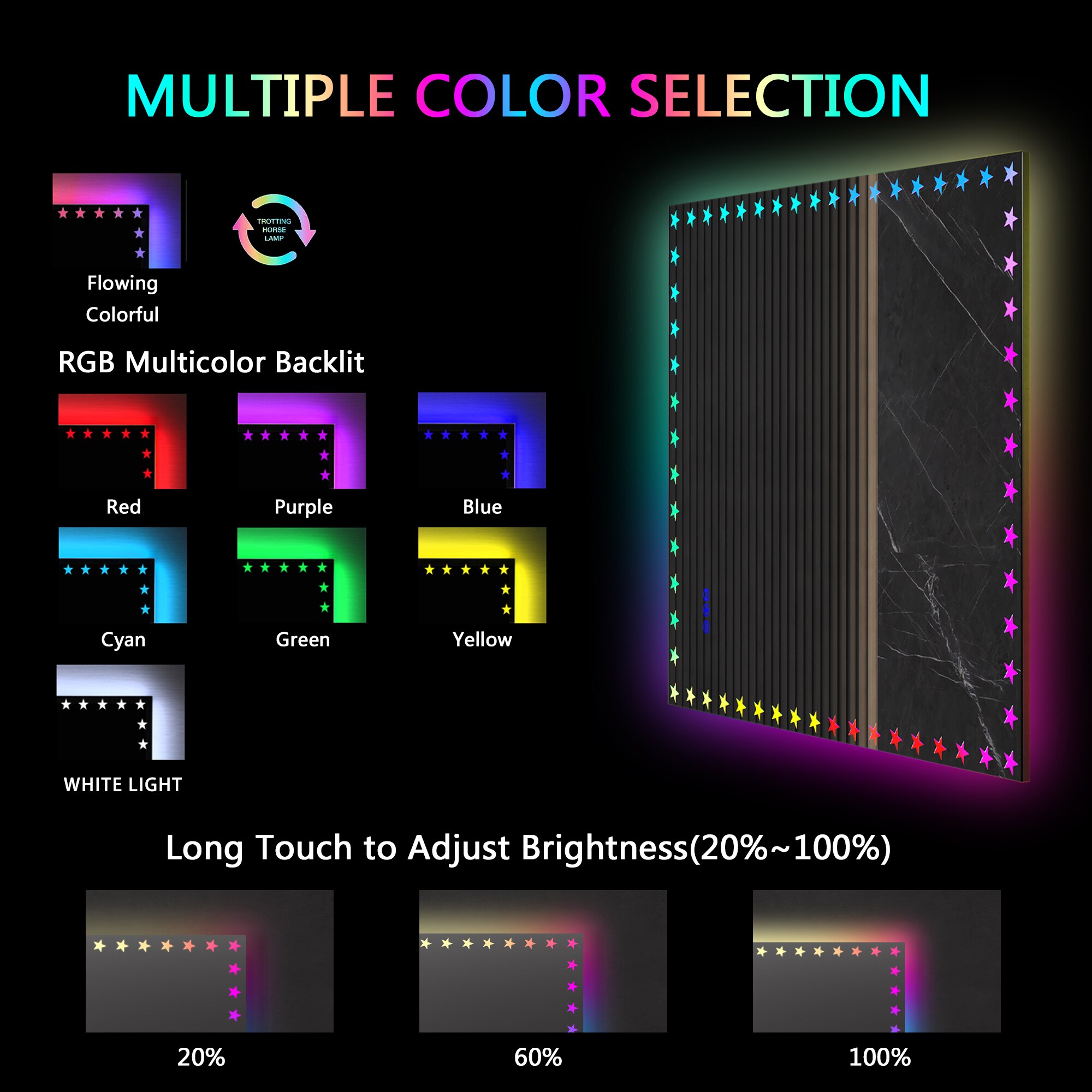 Forclover ALW20-5536RGB Framed-Bath-Mirrors - View #2