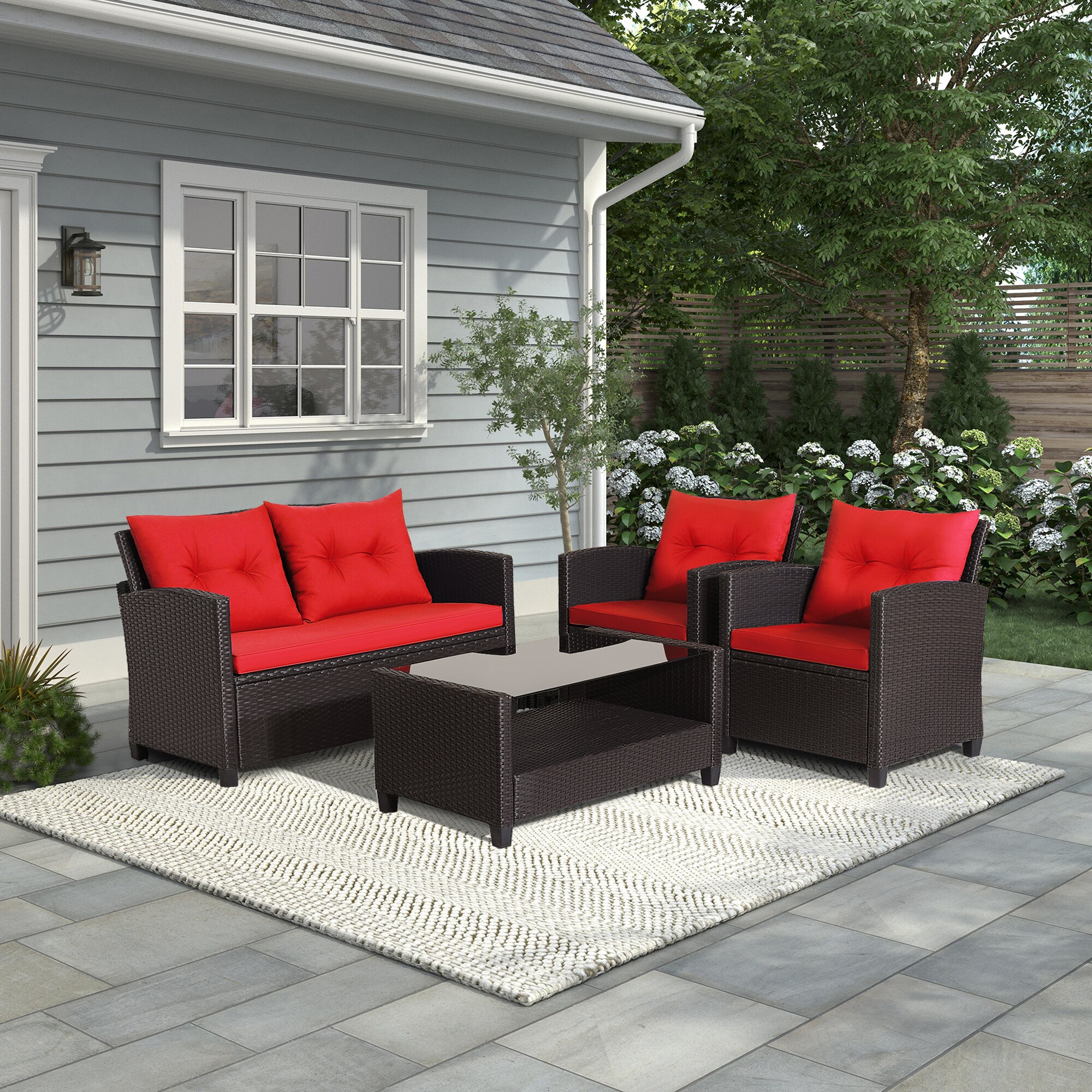 WELLFOR OUJ66742RE+ Patio-Conversation-Sets - View #7