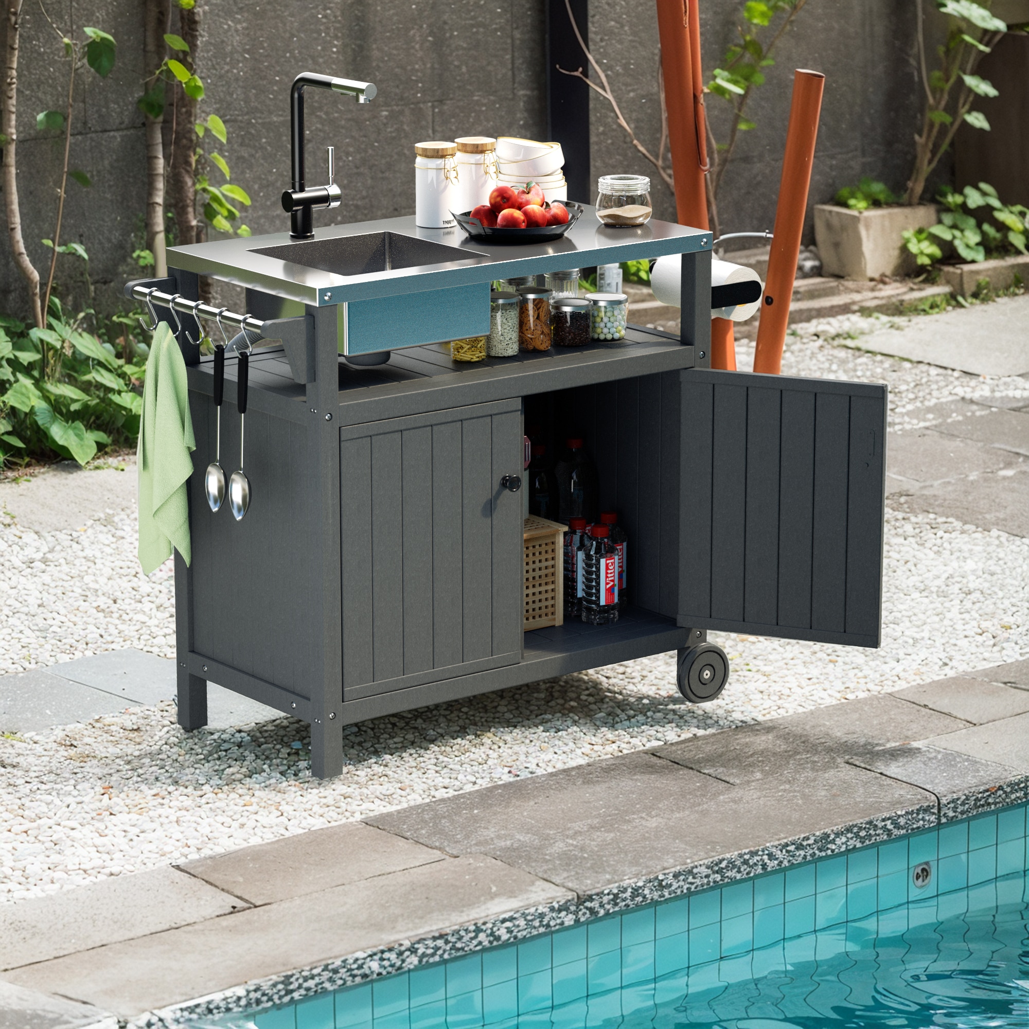 Poly furniture DC-SS06-GY Grill-Carts-Grill-Stands - View #5