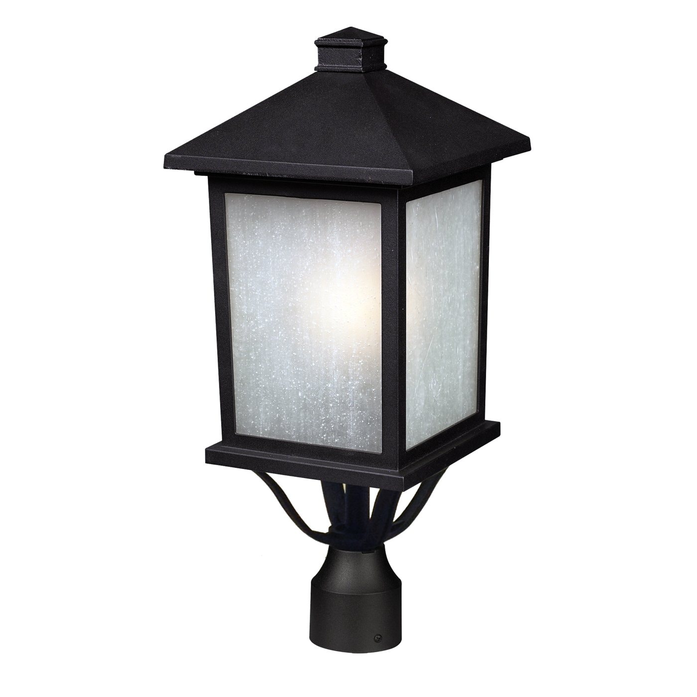 Z-Lite 507PHB-BK Holbrook 20.0-Inches Black Transitional Outdoor Light post lantern