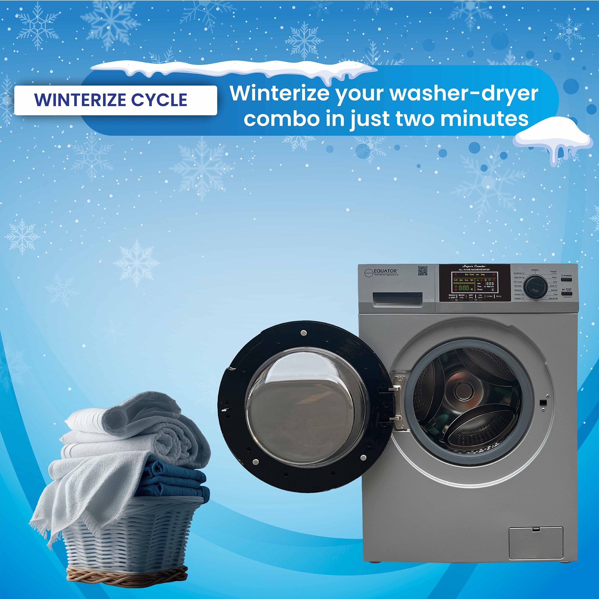 Silver 1.62 cu. ft. Stainless Steel Smart Washer Dryer Combo