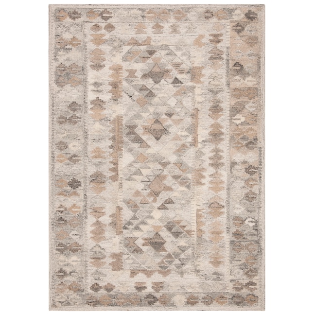 Safavieh Wyndham Borwick 4 x 6 Gray/Taupe Indoor Abstract Global Handcrafted Area Rug Safavieh Wyndham Borwick 4 x 6 Gray/Taupe Indoor Abstract Global Handcrafted Area Rug