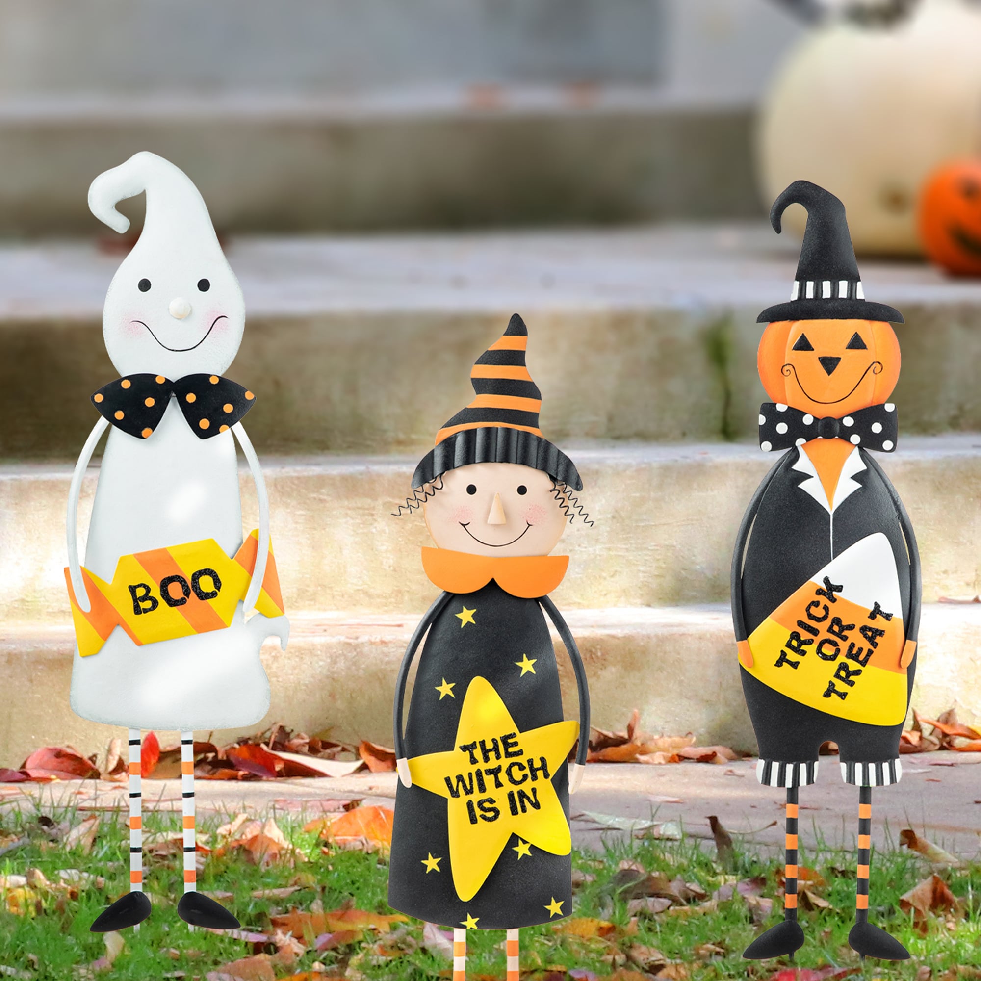 Glitzhome 2-ft Trick or Treat Yard Decoration 2030200004 at Lowes.com