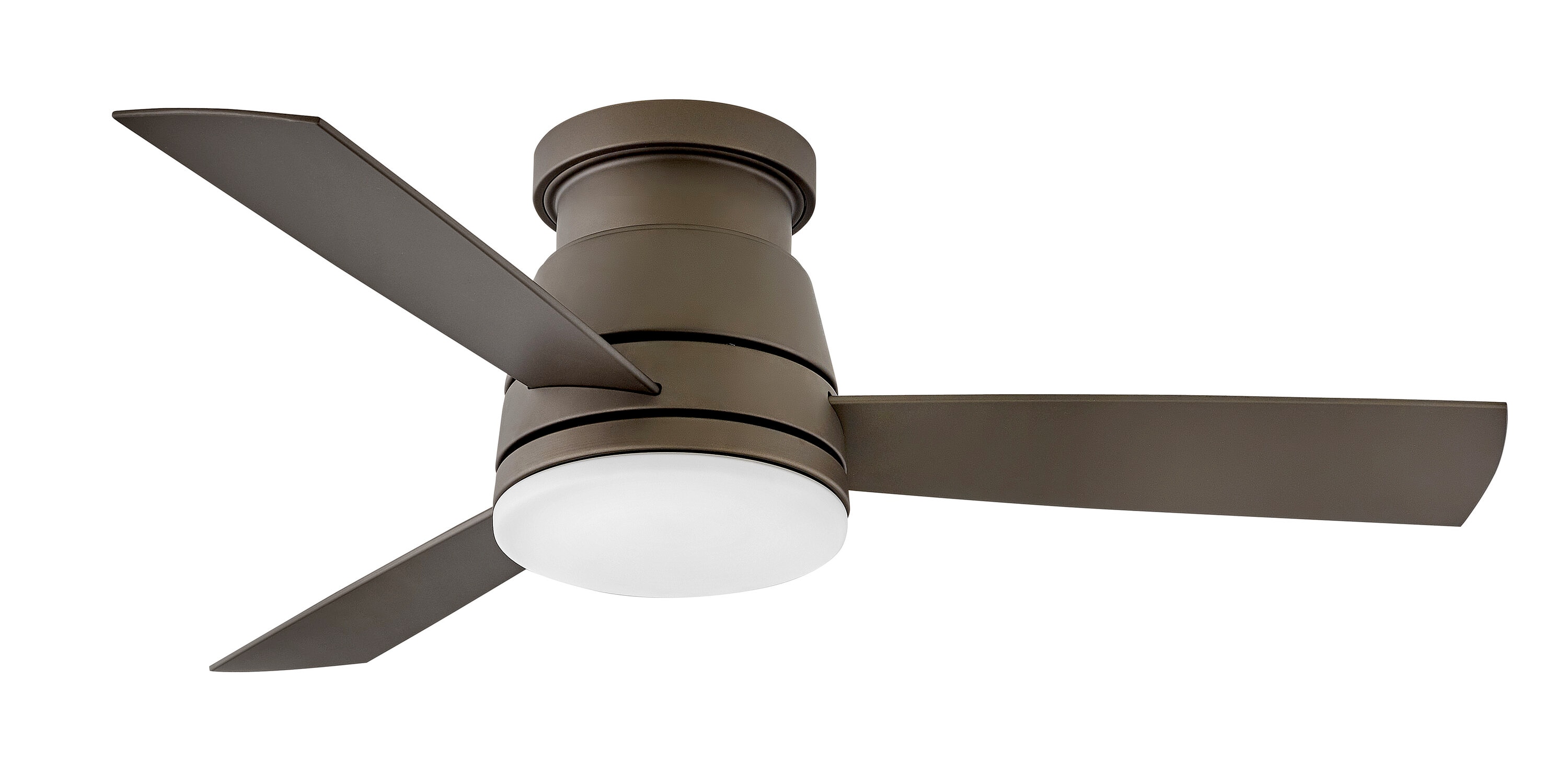 Hinkley Trey 52-in Metallic Matte Bronze Integrated LED Indoor/Outdoor Smart Propeller Ceiling Fan with Light and Remote (3-Blade) 902752FMM-LWD Sansujyuku sansujyuku.com