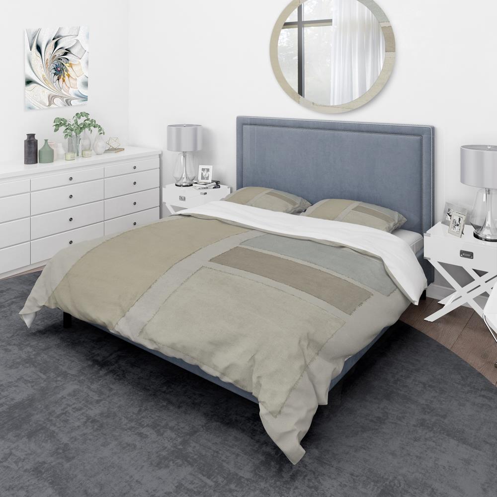 Designart BED30067-T 3-Piece Beige Twin Duvet Cover Set