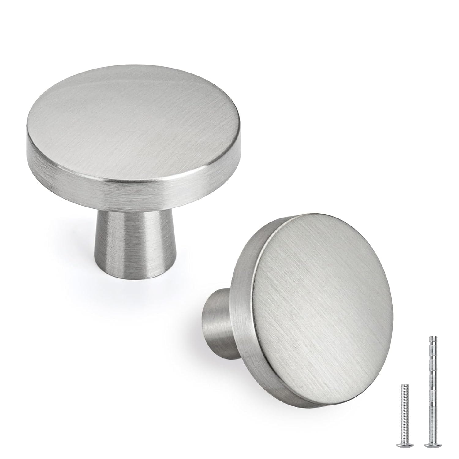 Goldenwarm Cabinet Knob 1 27 in Zinc Alloy Brushed Nickel Smooth Mushroom Design