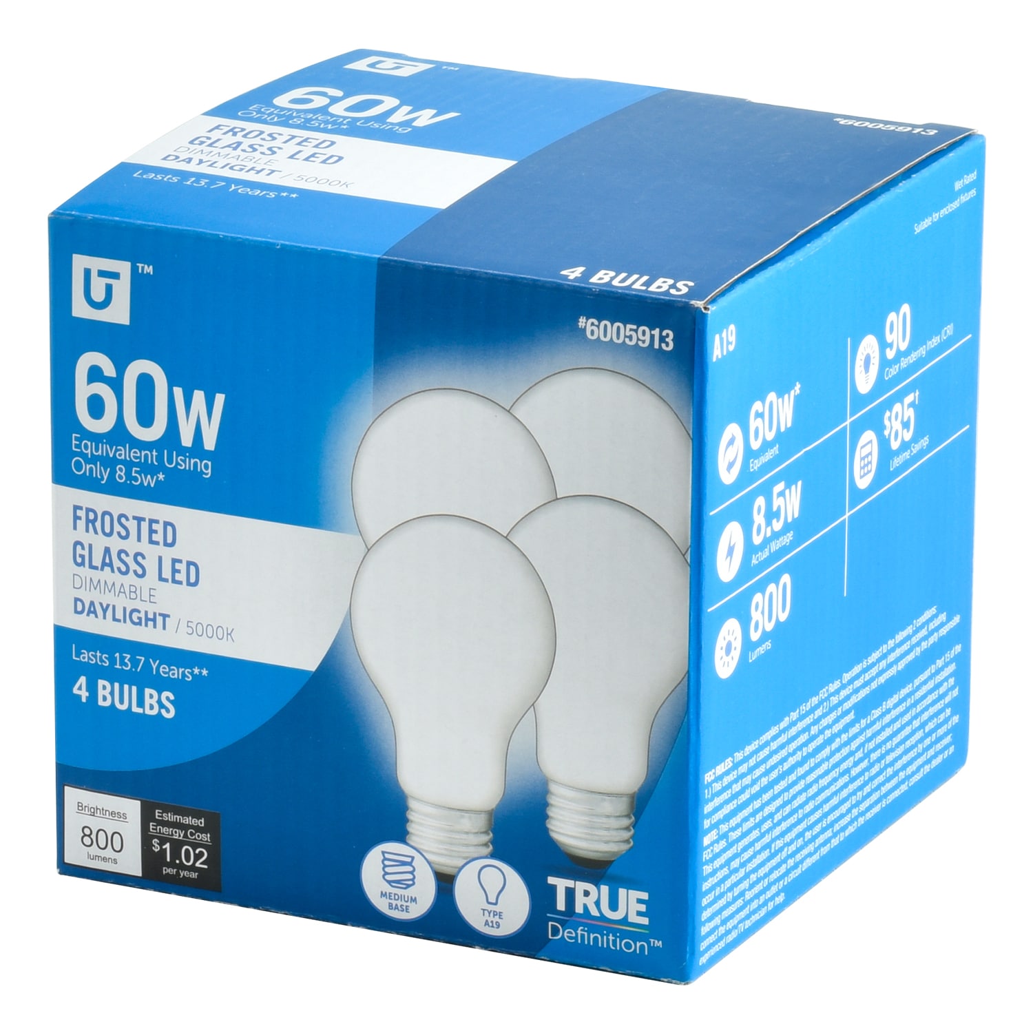 Utilitech 5A19DG8.5WOP50K4PB Led-Lights - View #5