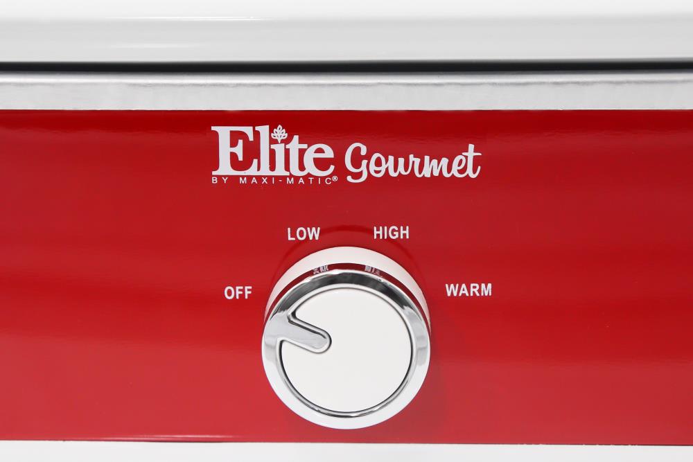 Elite Gourmet Casserole Slow Cooker with Locking Lid - Red, 3.5 qt - Food 4  Less