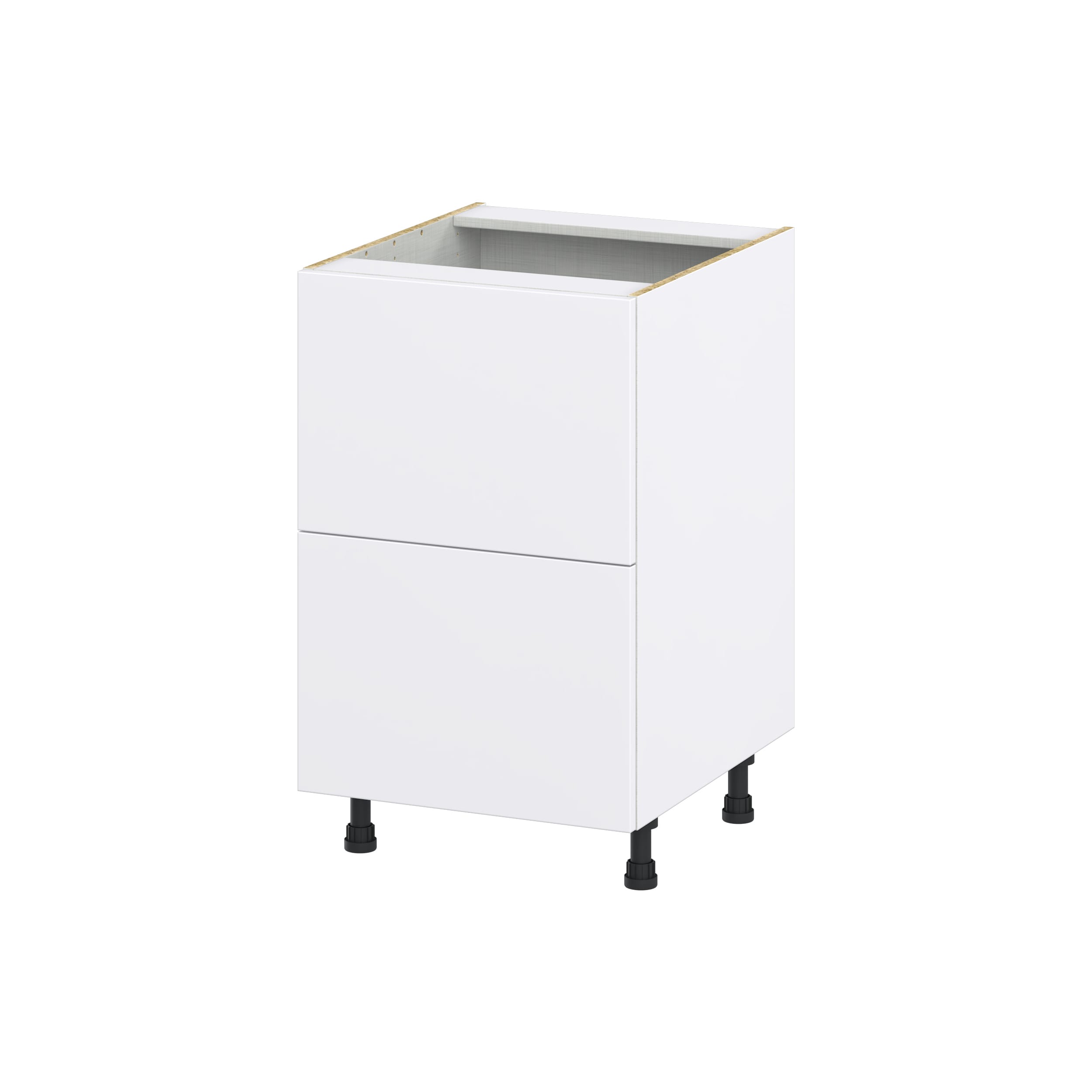 Hugo&Borg DSB2D21-LA Lasalle 21-in W x 34.5-in H x 24-in D Bright White Slab 2 -Drawers Drawer Base Fully assembled Cabinet (Flat Panel Slab)