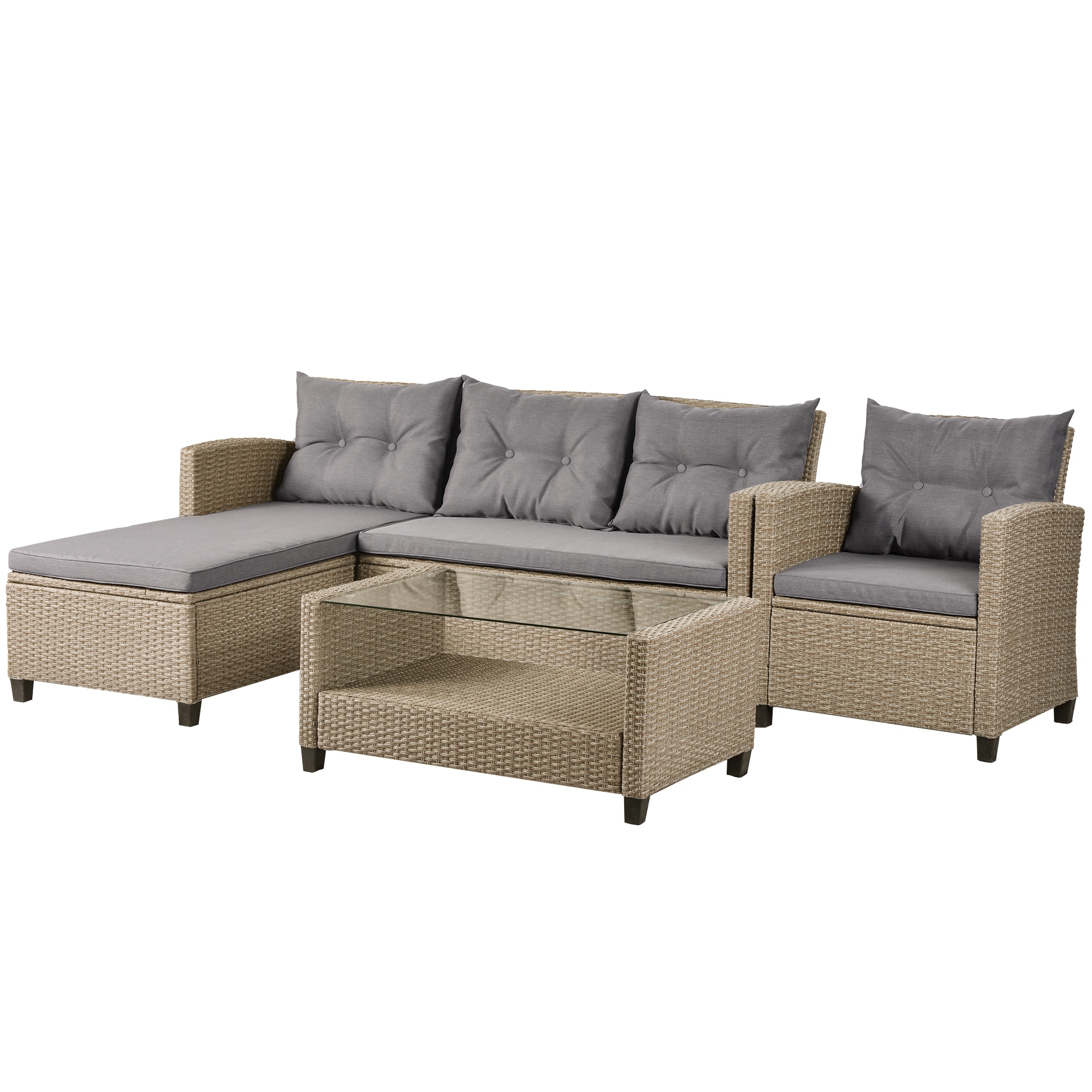 Direct Wicker DWS-112E-BEBR Patio-Conversation-Sets - View #7