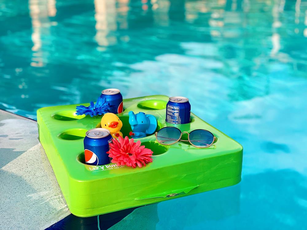 Cheap Summer Party Floating Pool Tray Bucket Cup Holder Pool Float Beer  Fruit Drinking Cooling Floating Tray Pool Pool Accessories