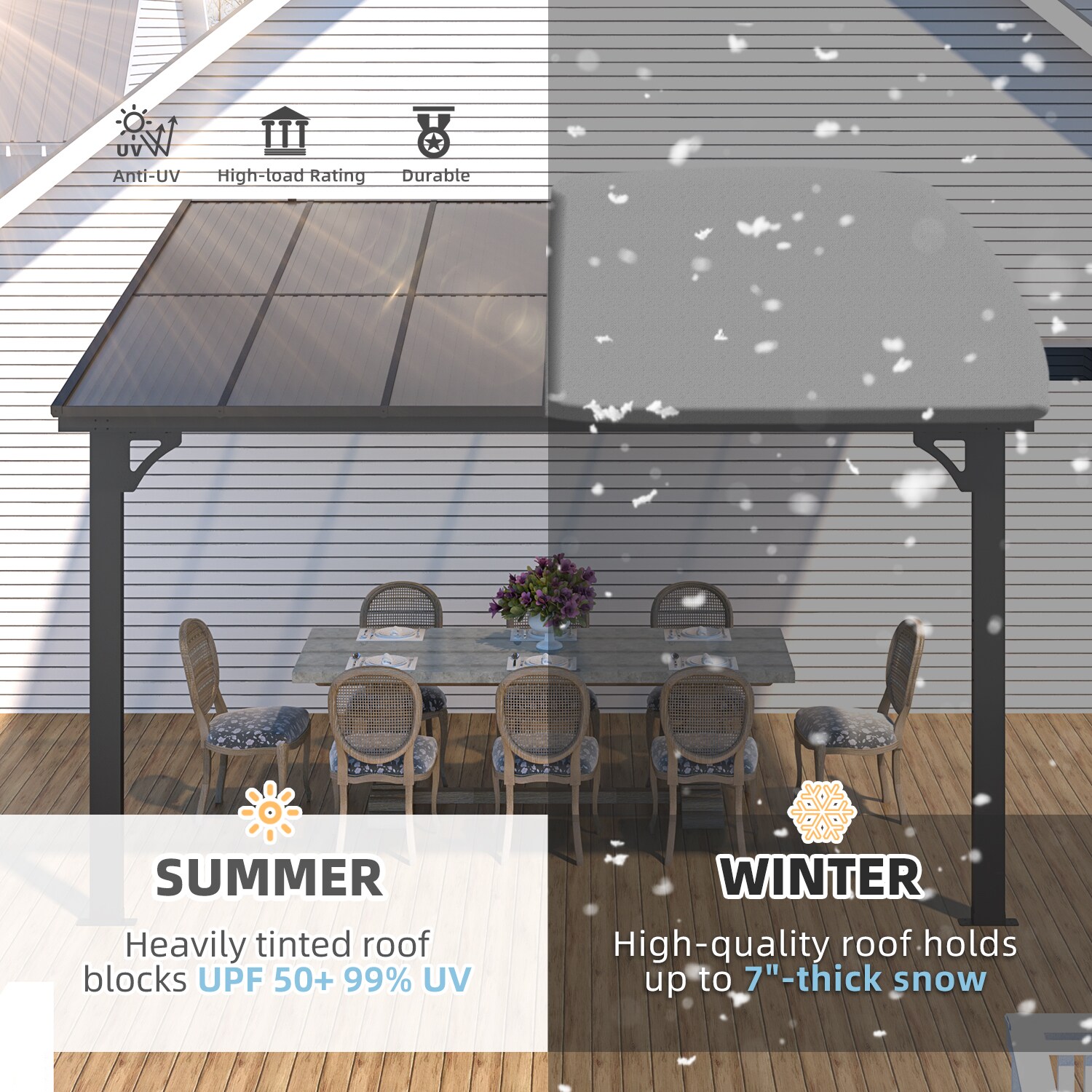 AECOJOY 16443BK-LS02 Wood-Resin-Gazebos - View #5