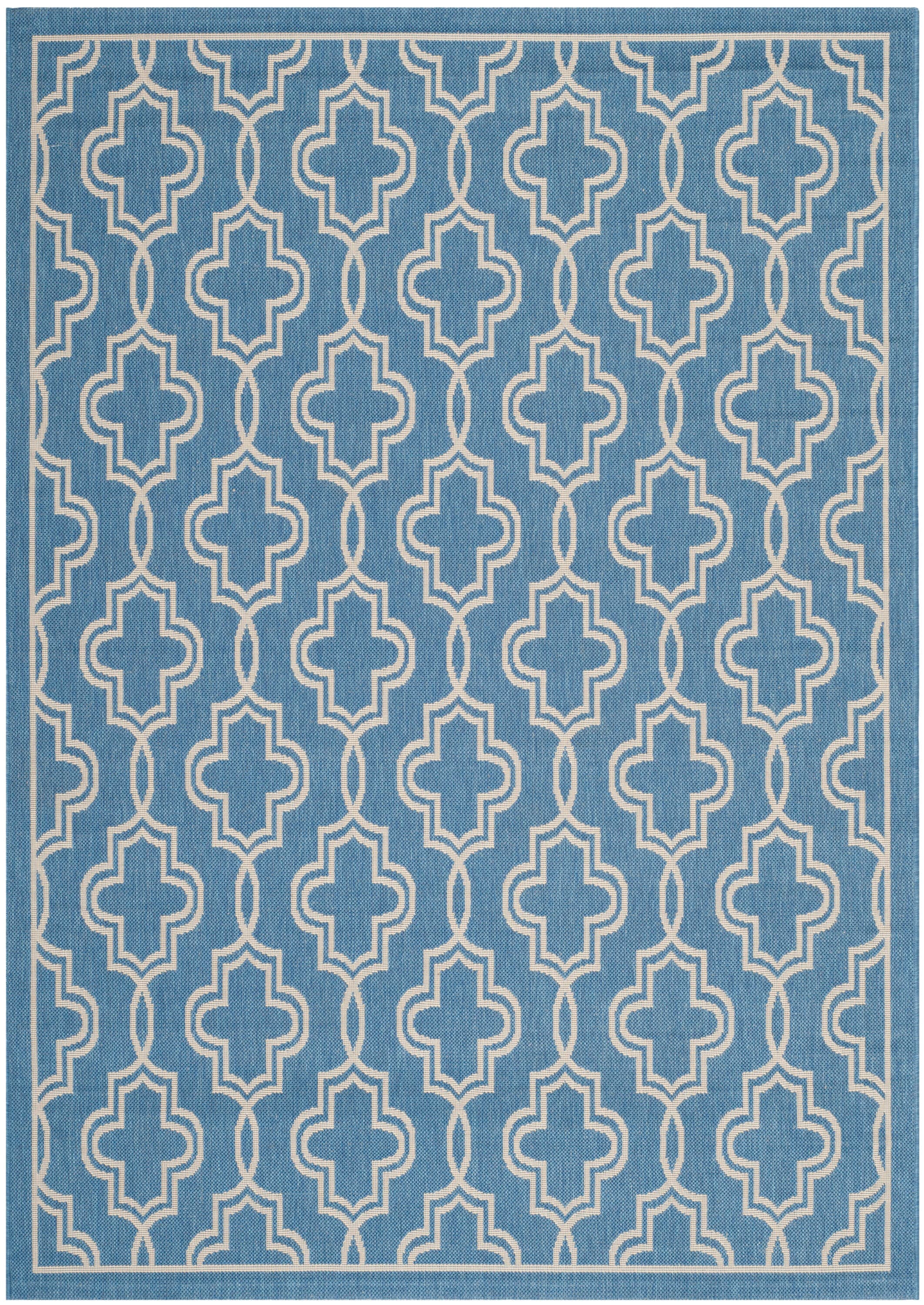 Martha Stewart MSR4274-243-4 Marjanca 4 x 6 (ft) Loomed Polypropylene Blue/Beige Rectangular Indoor Abstract Coastal Area rug