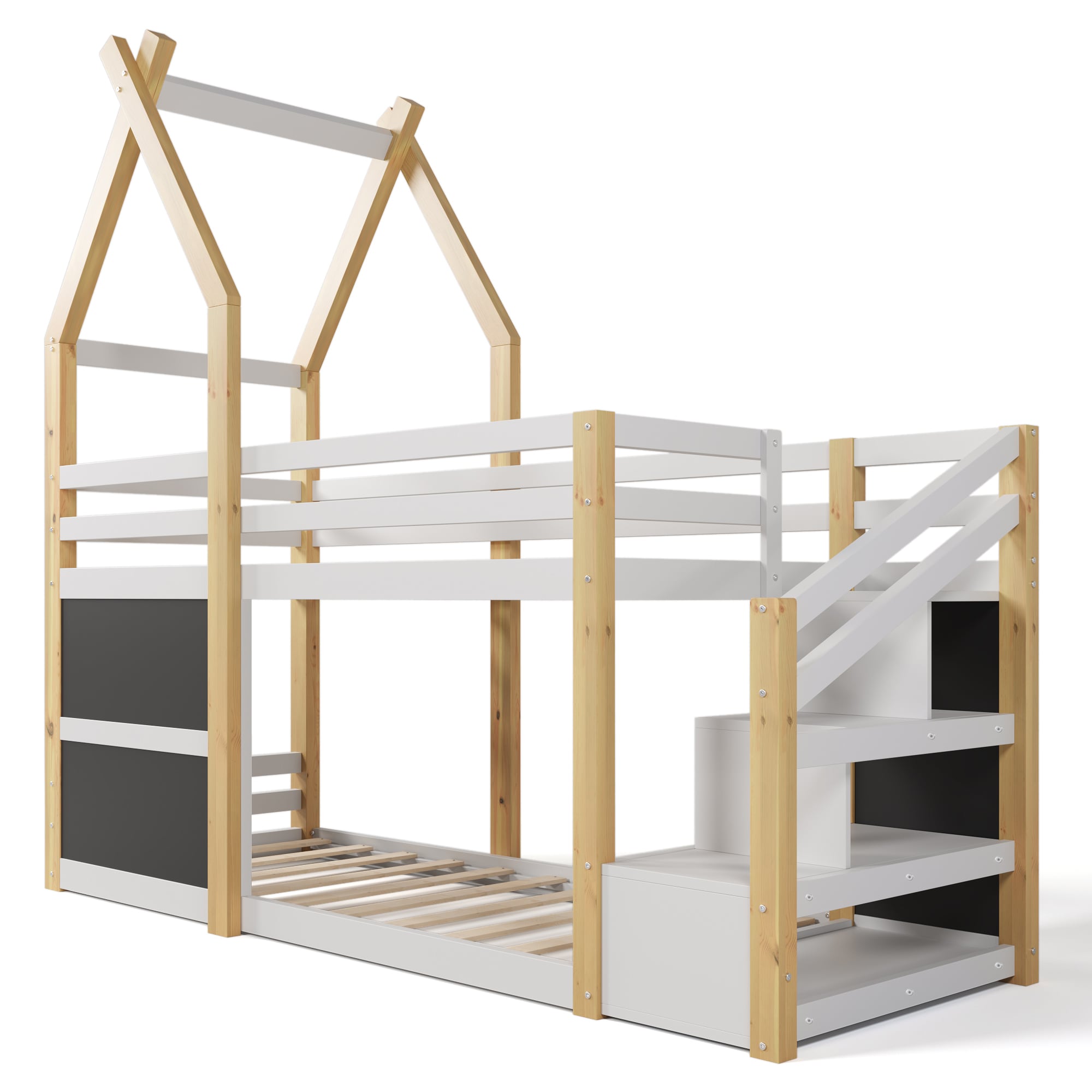 SINOFURN SYC470003WT Bunk-Beds - View #2