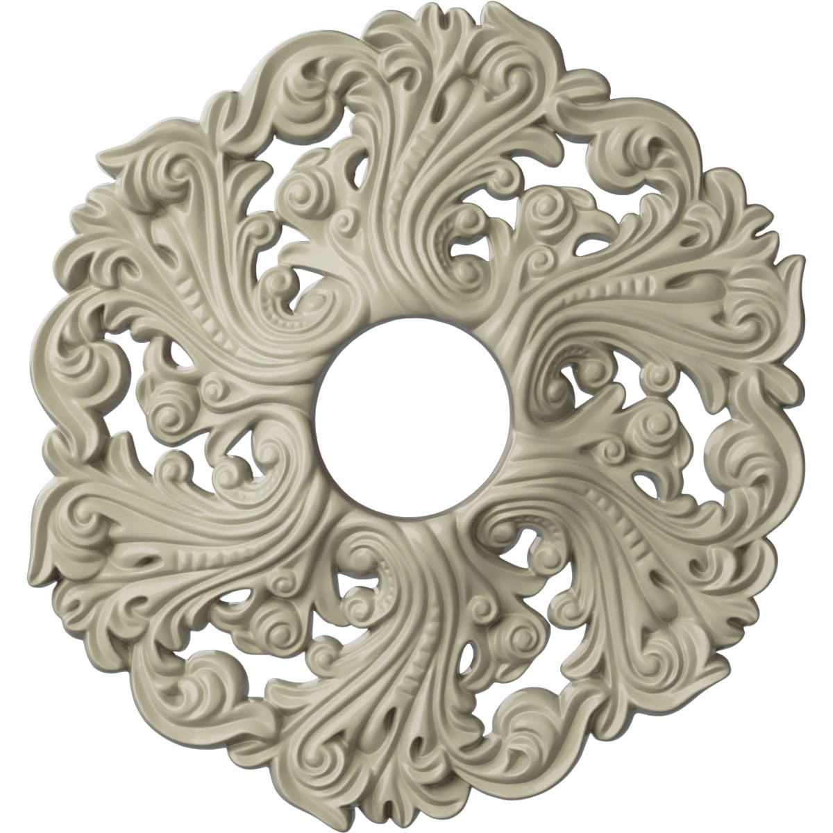Ekena Millwork CM19ORCYF Orrington 19.625-in W x 19.625-in L Painted Clear Yellow Polyurethane Whole Ceiling Medallion
