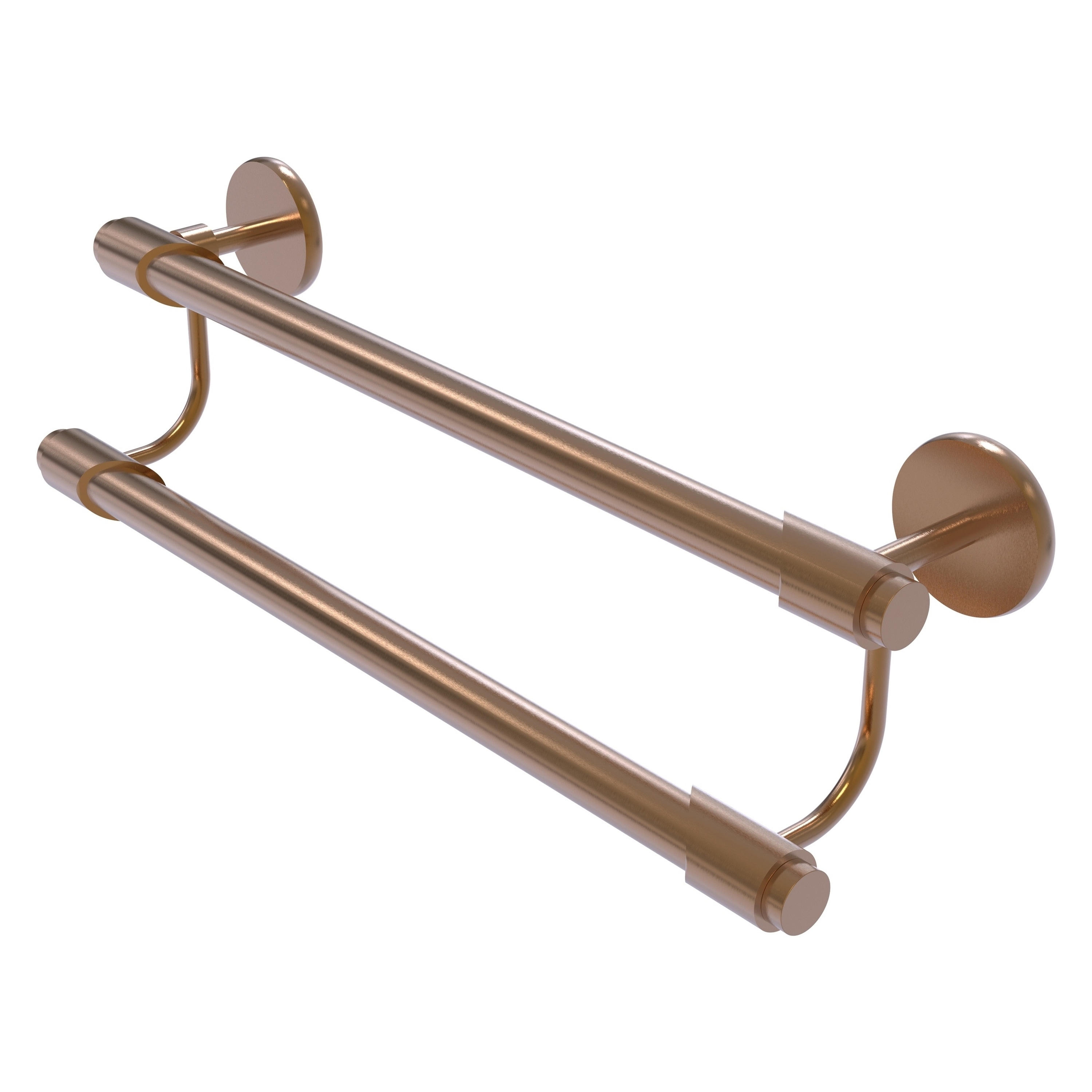 Allied Brass TR-72/24-BBR Tribecca 24-in double Brushed Bronze Wall mount Double Towel Bar