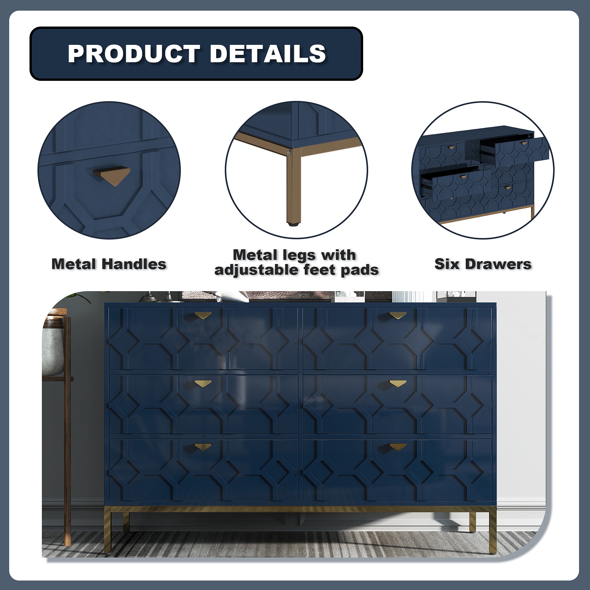 Clihome CL-JH-009016-BL-N dressers - View #10