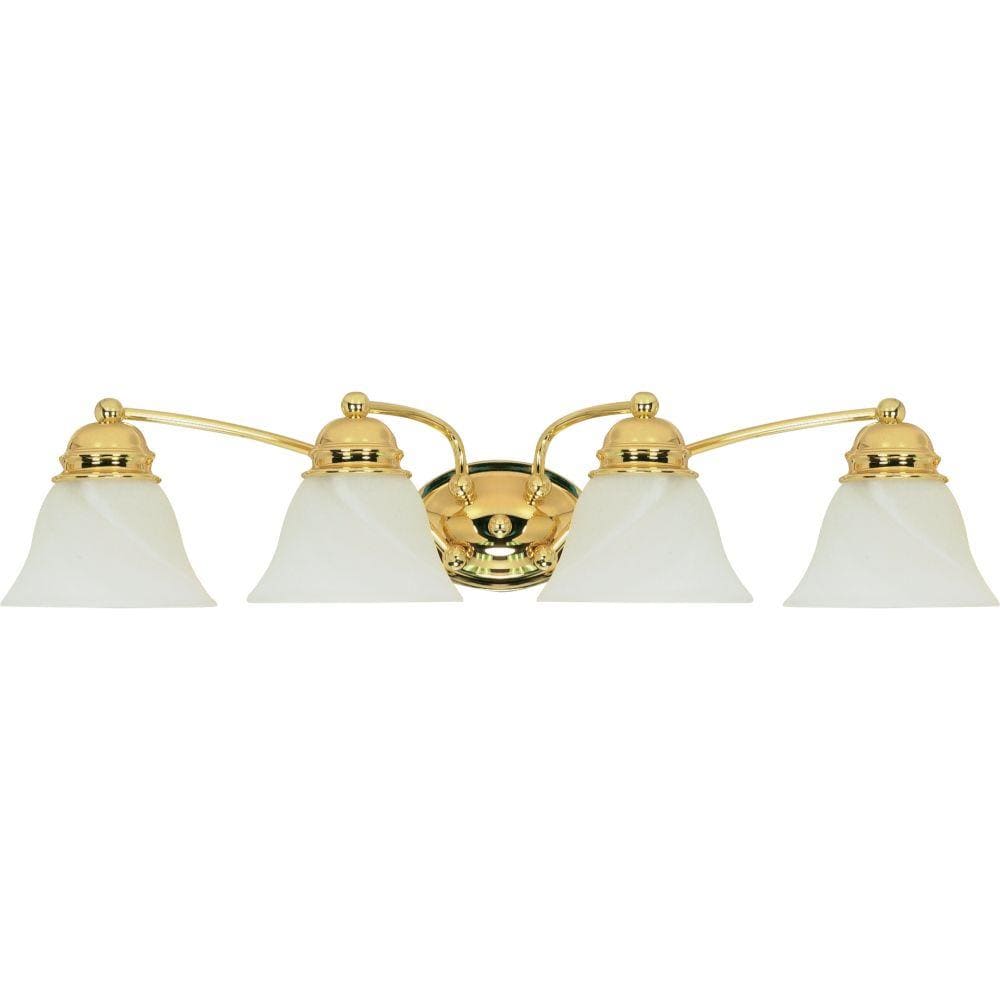  LW-SC515042 28.75-in 4-Light Polished Brass Transitional Vanity Light Bar