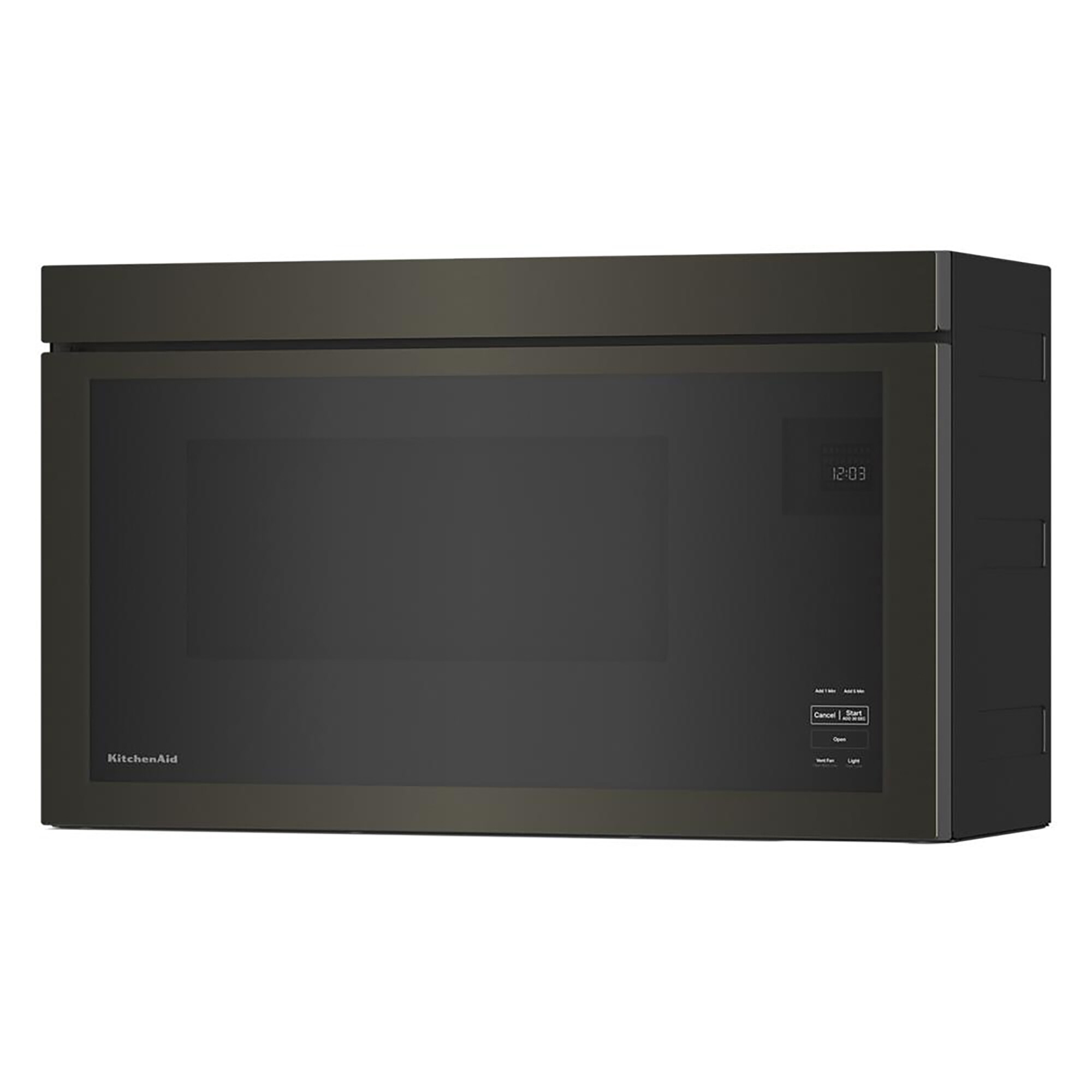 KitchenAid 22 in. 1.5 cu.ft Countertop Microwave with 10 Power Levels &  Sensor Cooking Controls - Black Stainless Steel with PrintShield Finish