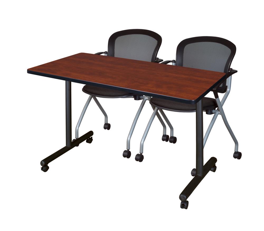 Regency MKTRCC4824CH23BK Training Red 4-Person Training Table (48-in W x 29-in H)