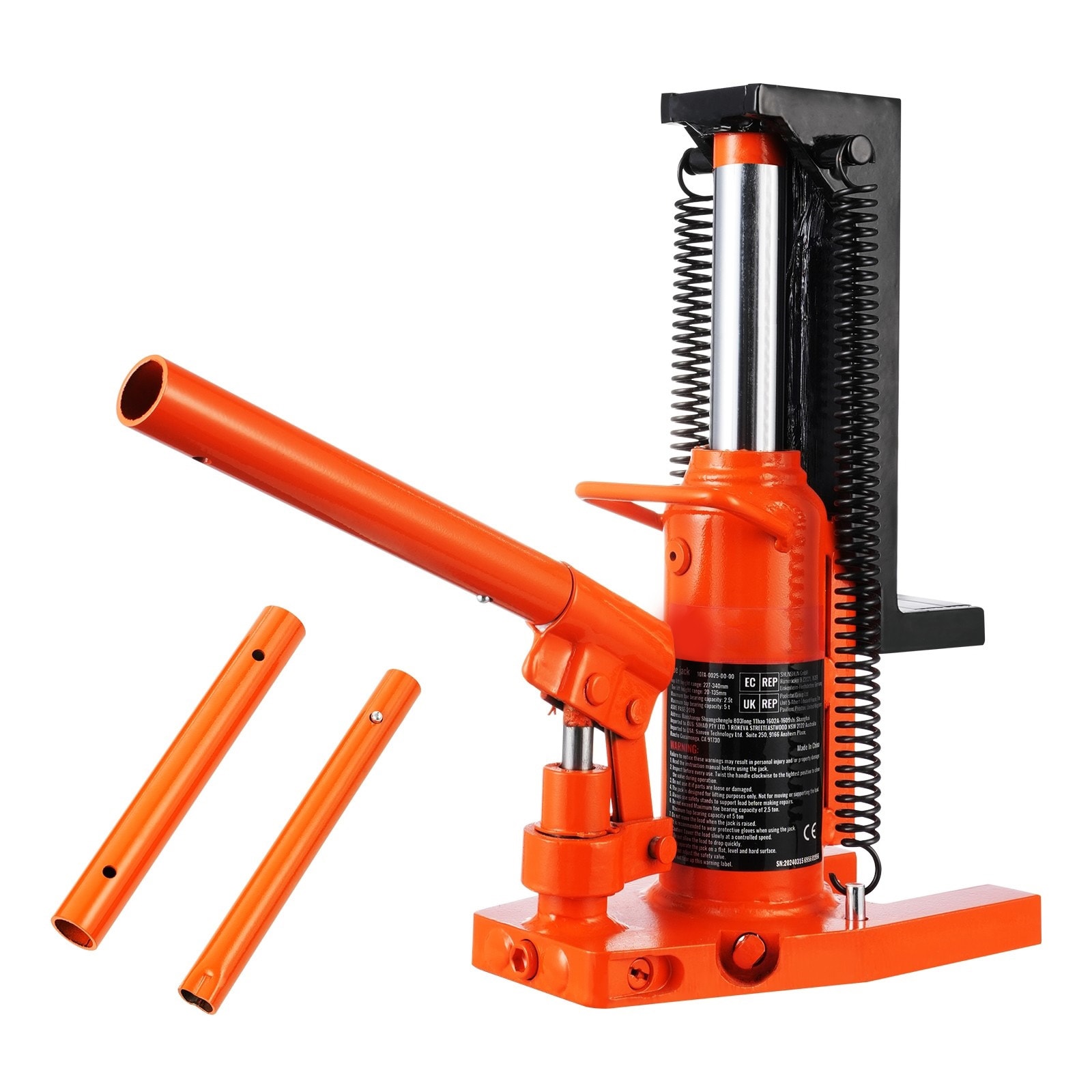 SVOPES SVOPESJZQJDWQ04693V0 Orange 2.5-Ton Steel Hydraulic Construction jack