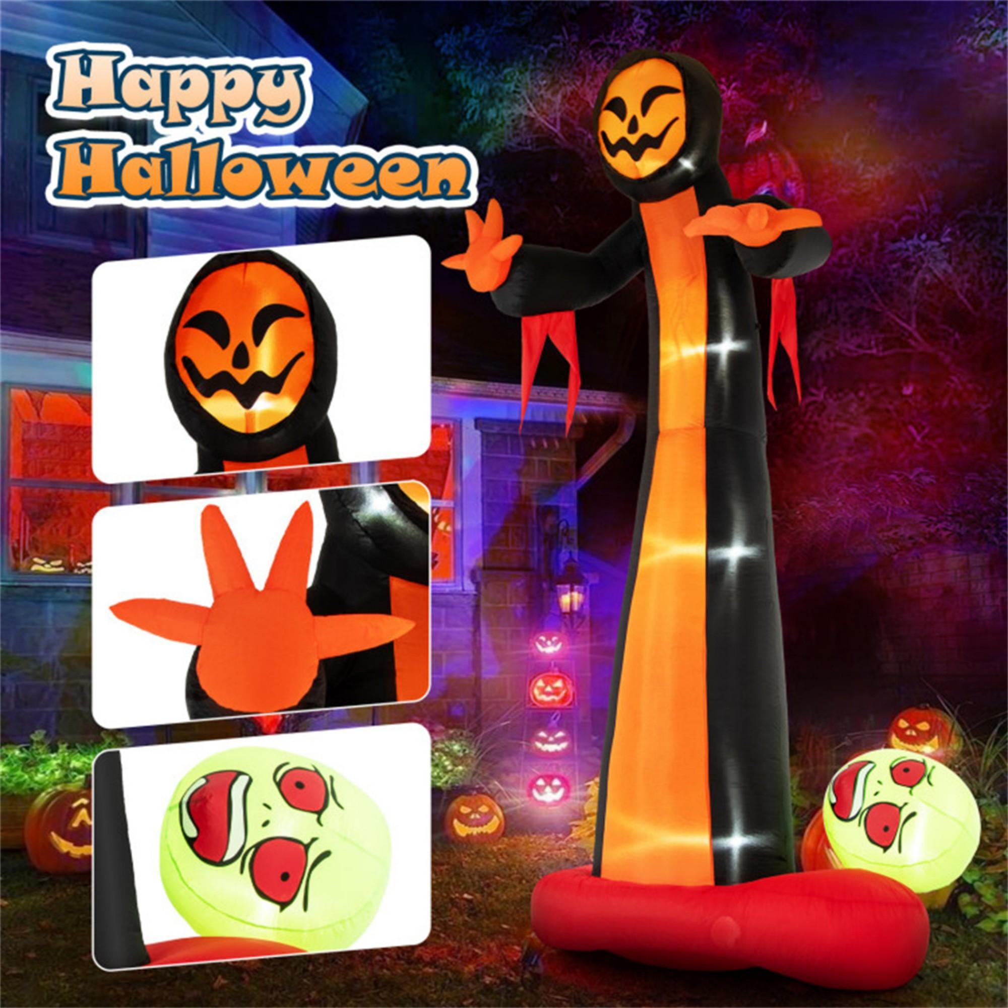GlasFlength 12 FT Giant Grim Reaper Inflatable Halloween Decoration ...